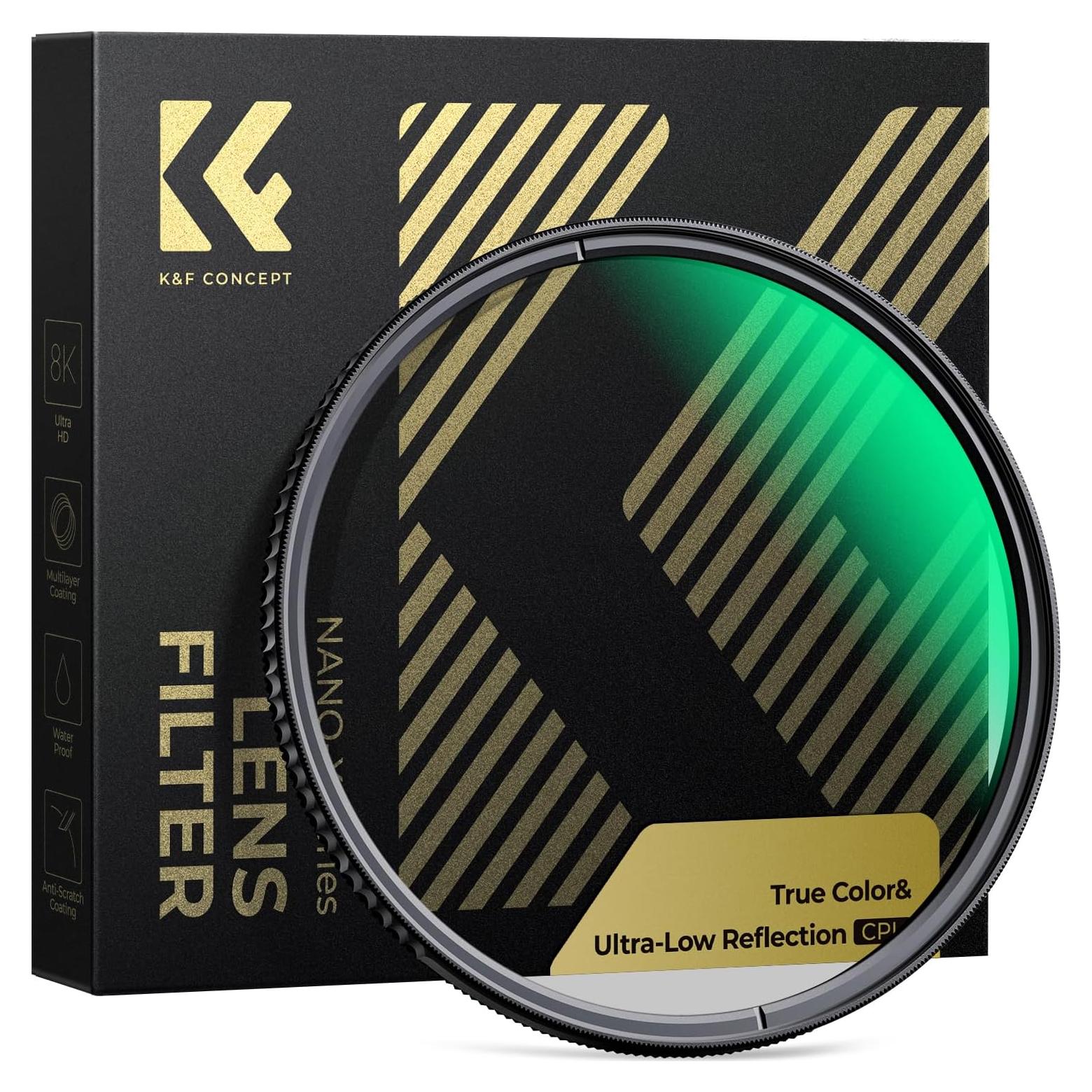 Filtro Polarizador CPL K&F Concept 58mm Ultra-Baja Reflectividad