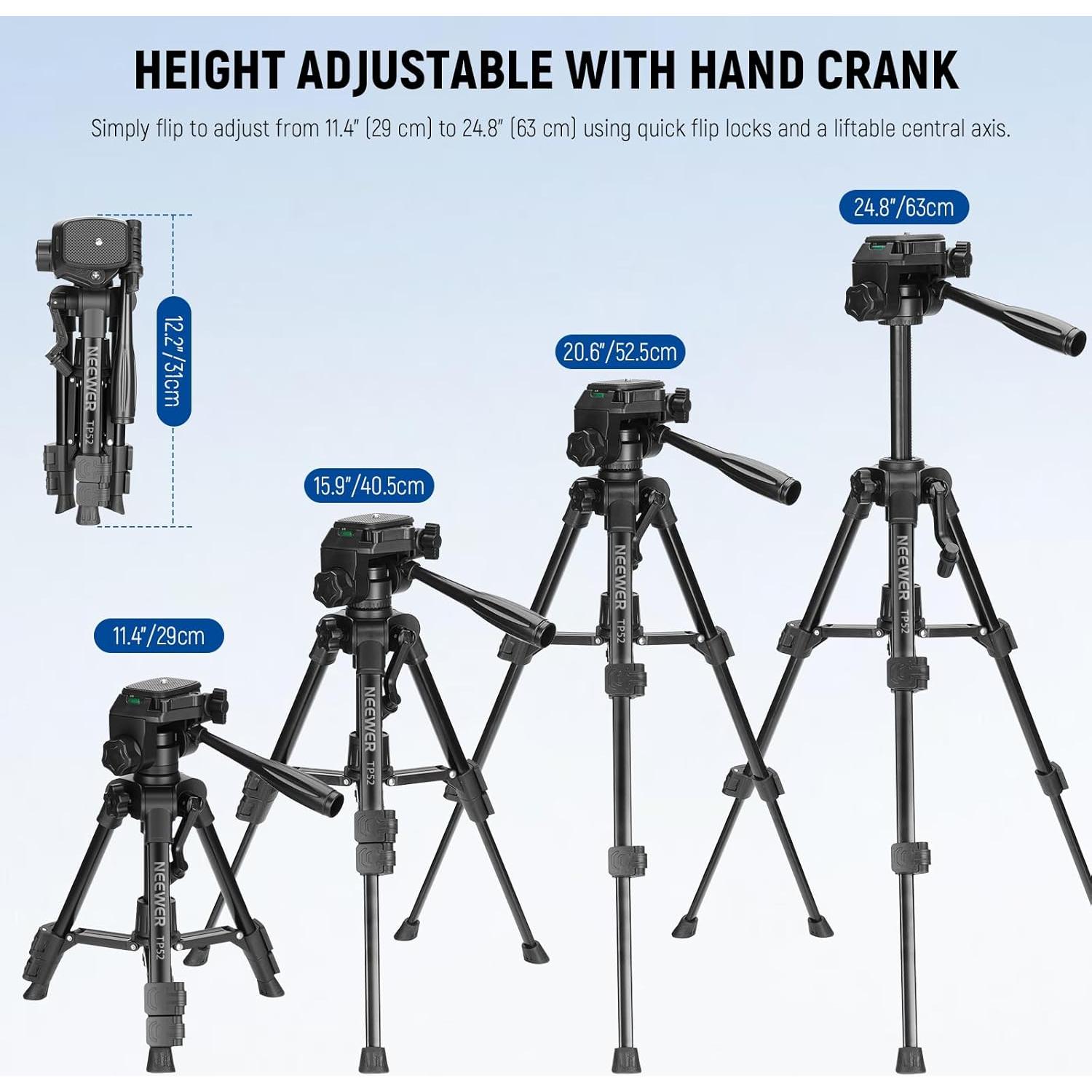 Trípode Mini de Escritorio NEEWER TP52 para Cámara y Smartphone