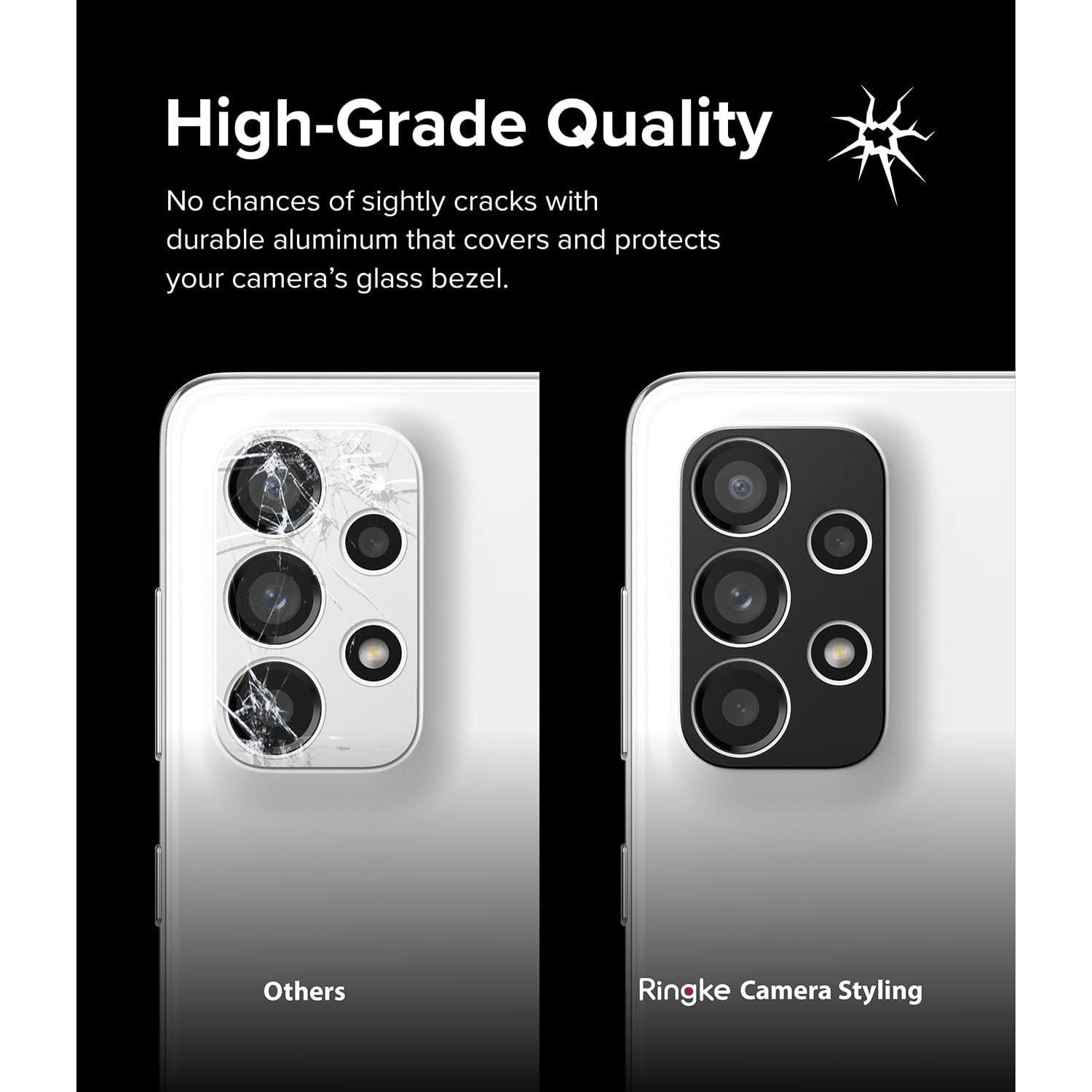 Protector de Lente de Cámara Ringke para Samsung Galaxy A33/A53/A73 5G - Negro