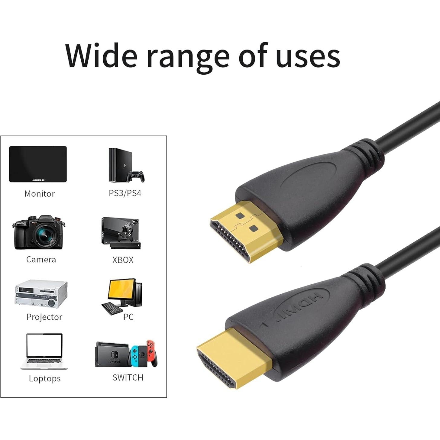 Cable HDMI estándar ANDYCINE 1 metro 4K 3D para cámaras