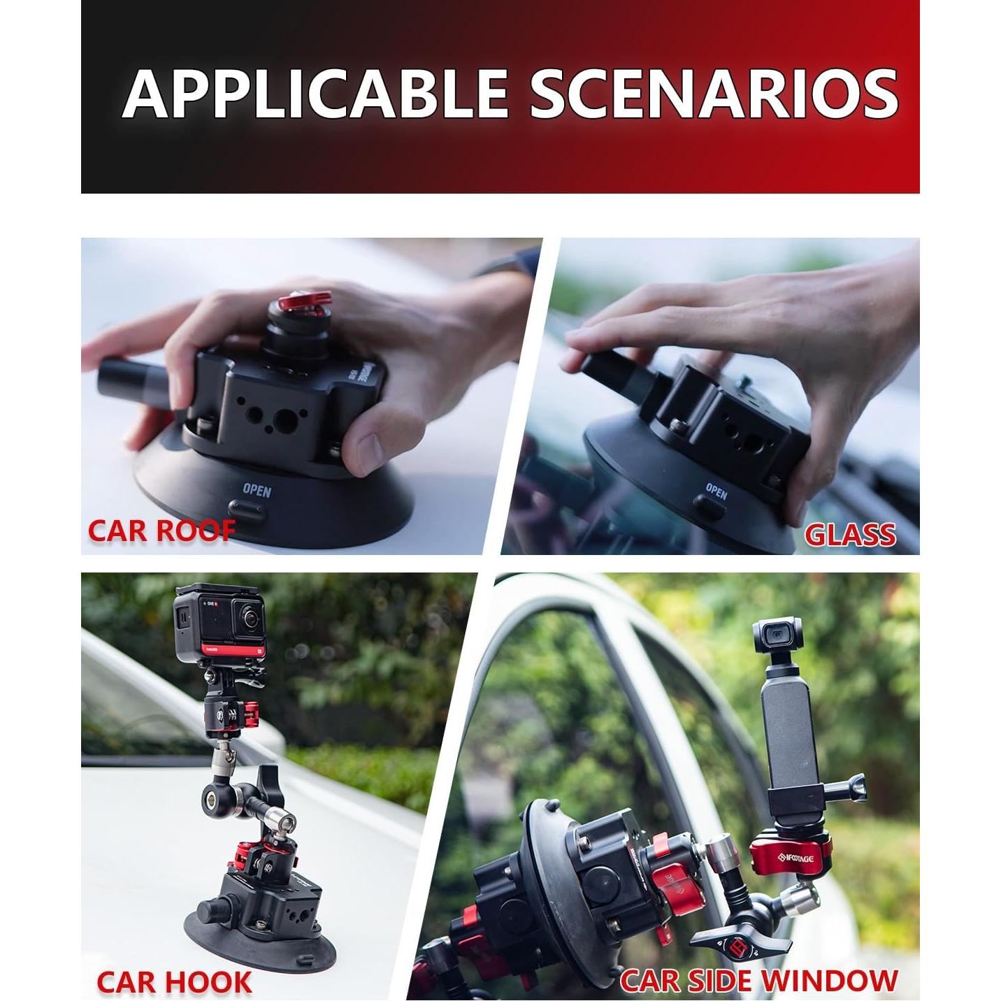 Soporte de Cámara IFOOTAGE VS-118 con Ventosa 20kg