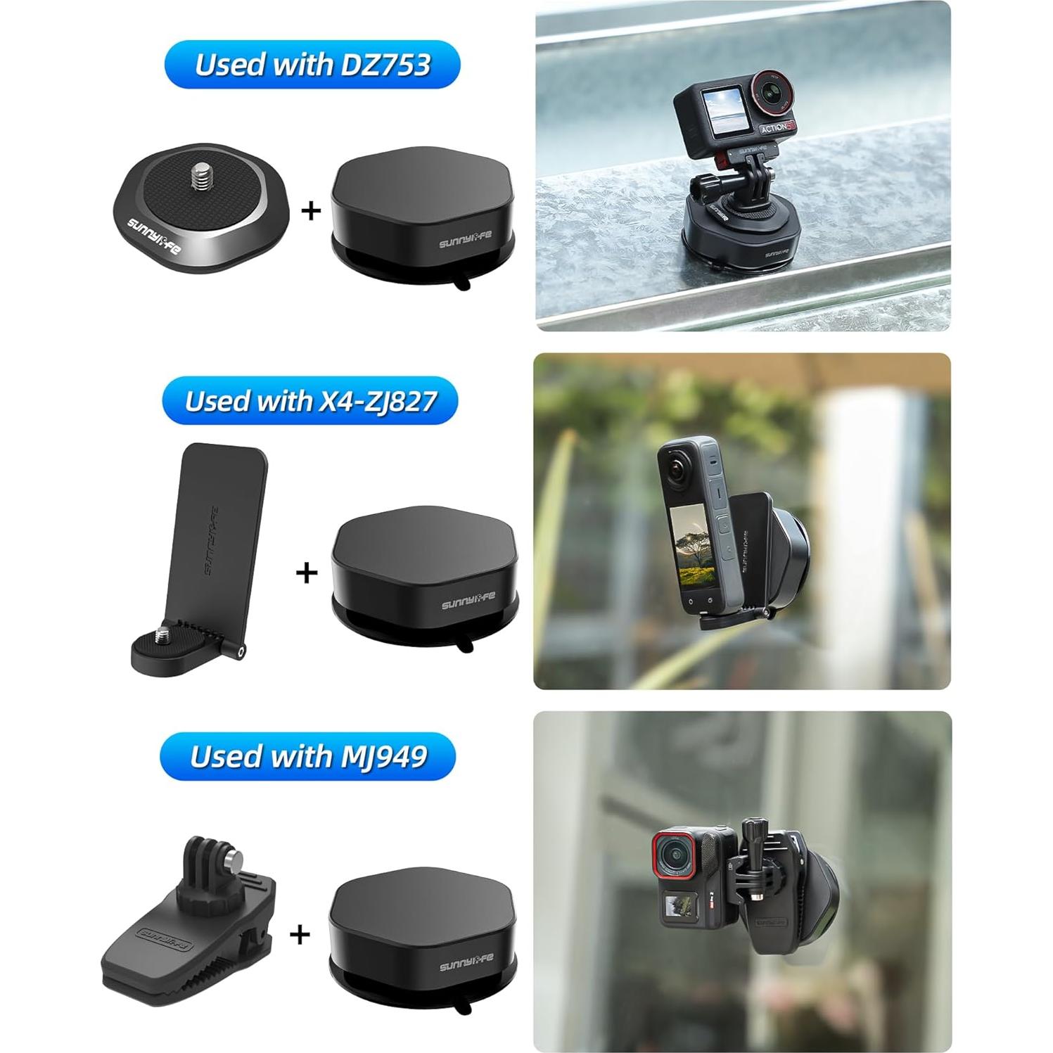 Base de Adaptador Magnético Shaluoman para Cámaras de Acción