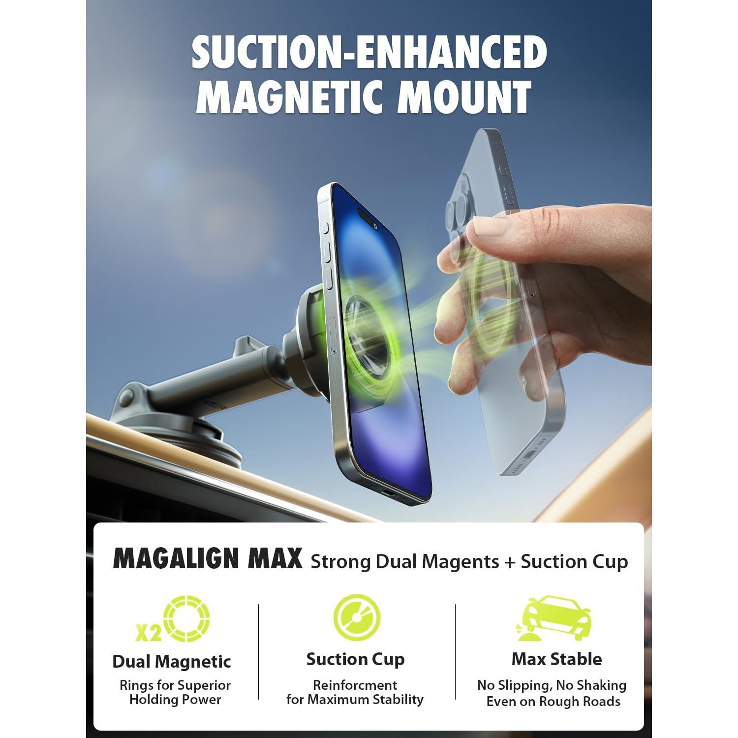 Soporte para coche Bracketron MagAlign Max - Magnético 360°