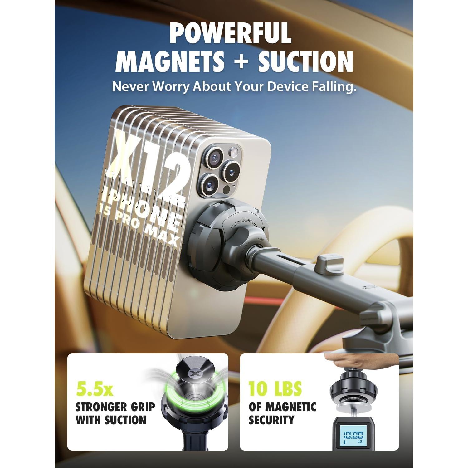 Soporte para coche Bracketron MagAlign Max - Magnético 360°