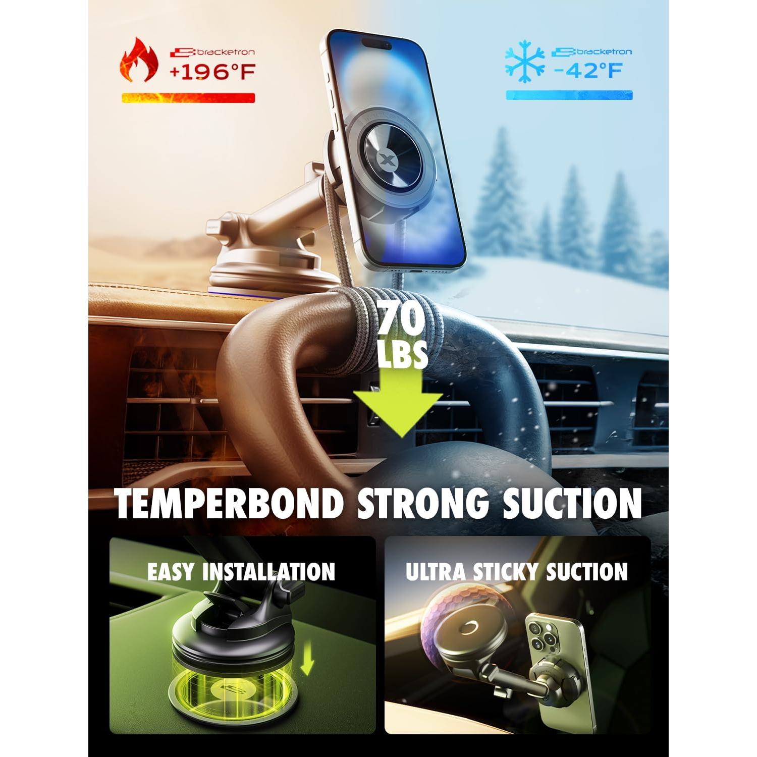 Soporte para coche Bracketron MagAlign Max - Magnético 360°