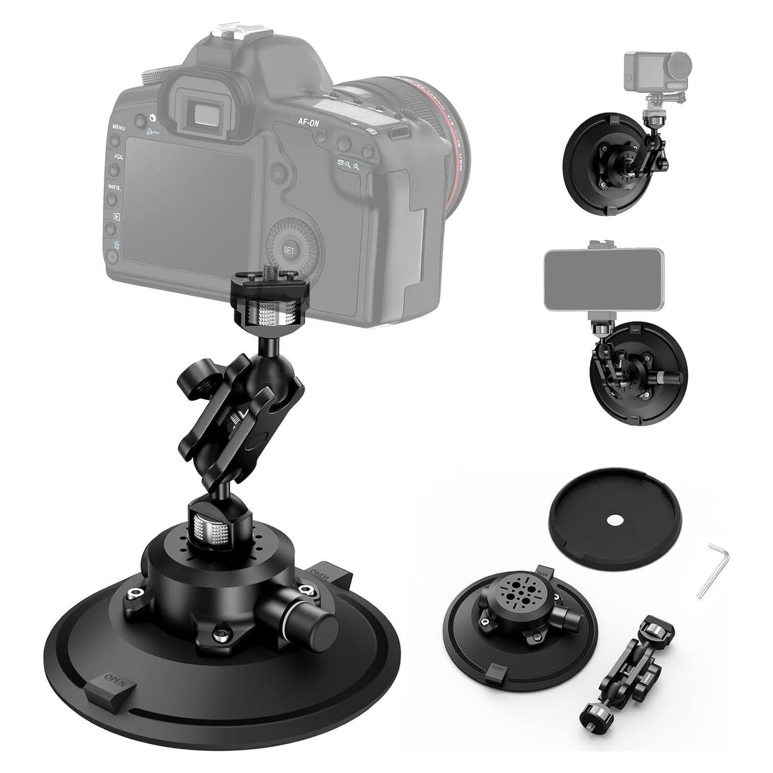 Soporte de Ventosa para Cámara CAMEDAFLX 15.2cm con Brazo Mágico