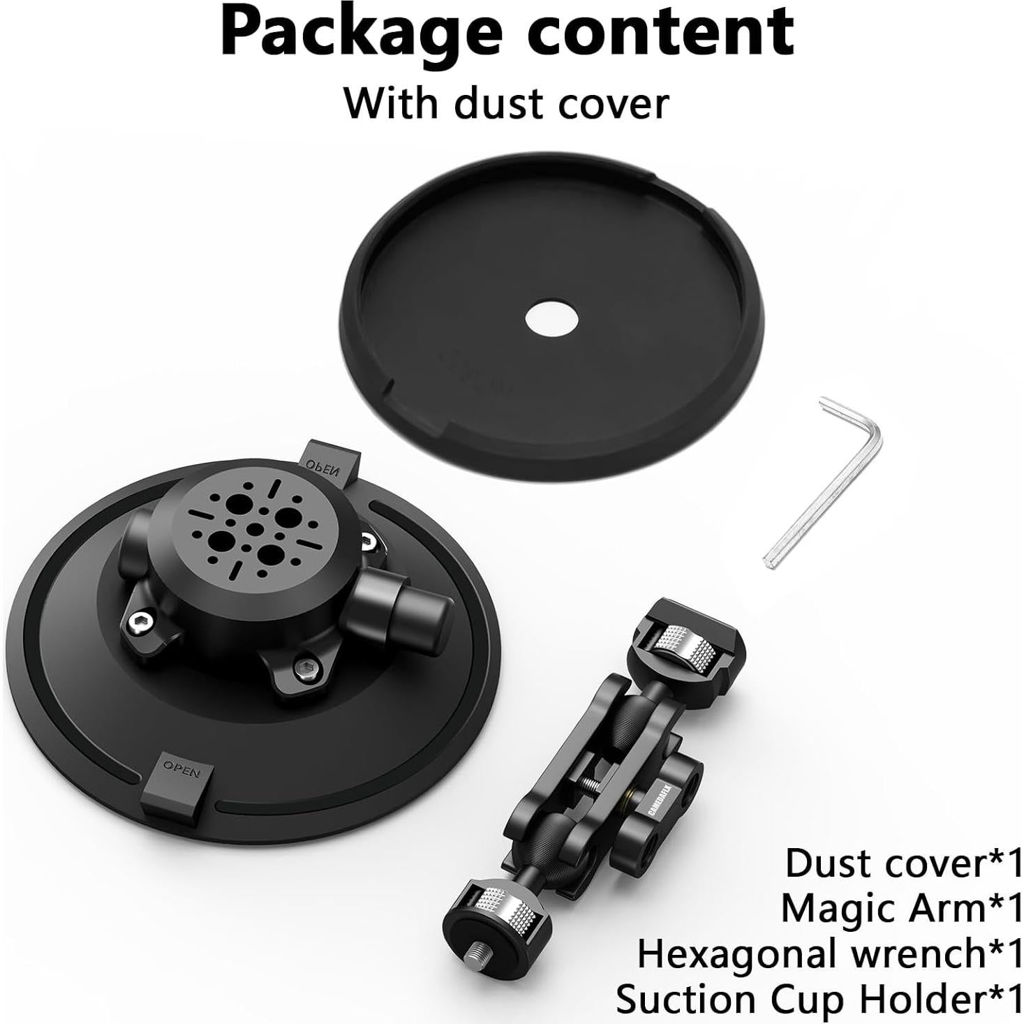 Soporte de Ventosa para Cámara CAMEDAFLX 15.2cm con Brazo Mágico