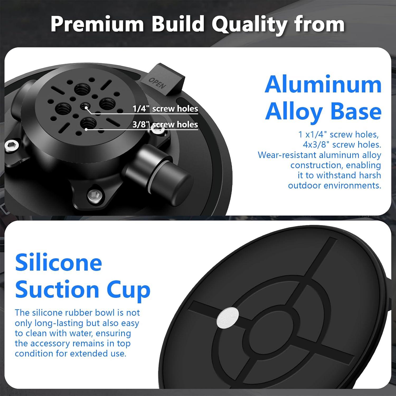 Soporte de Ventosa para Cámara CAMEDAFLX 15.2cm con Brazo Mágico