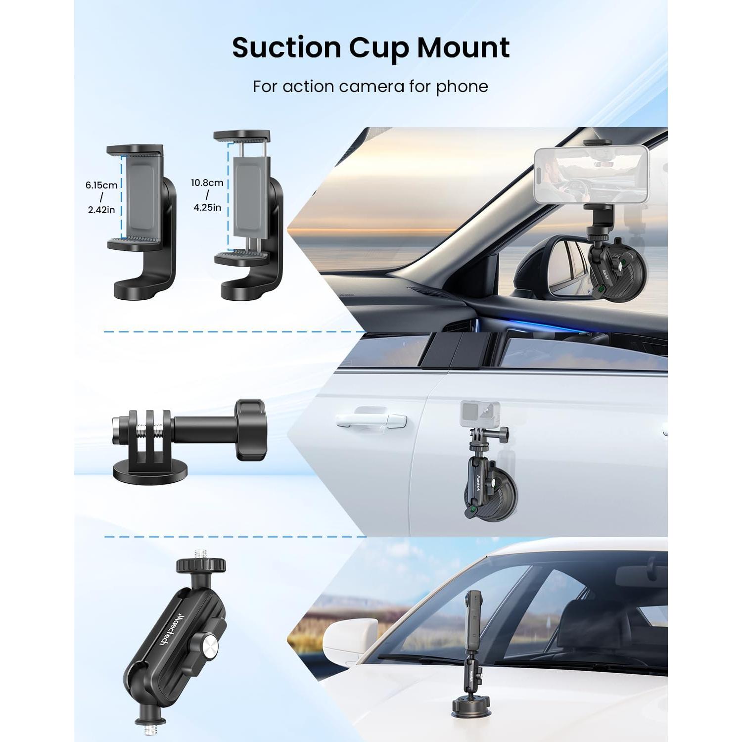 Soporte de Ventosa Maectech para Coche y Teléfono 8.3cm