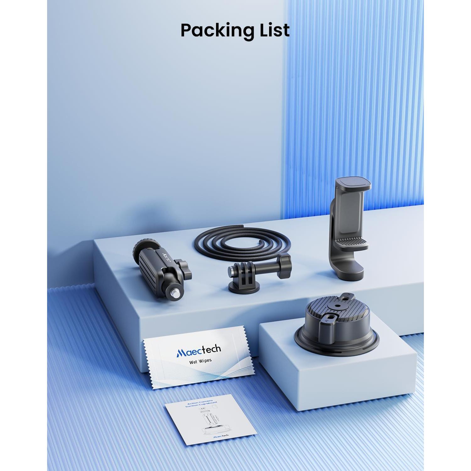 Soporte de Ventosa Maectech para Coche y Teléfono 8.3cm