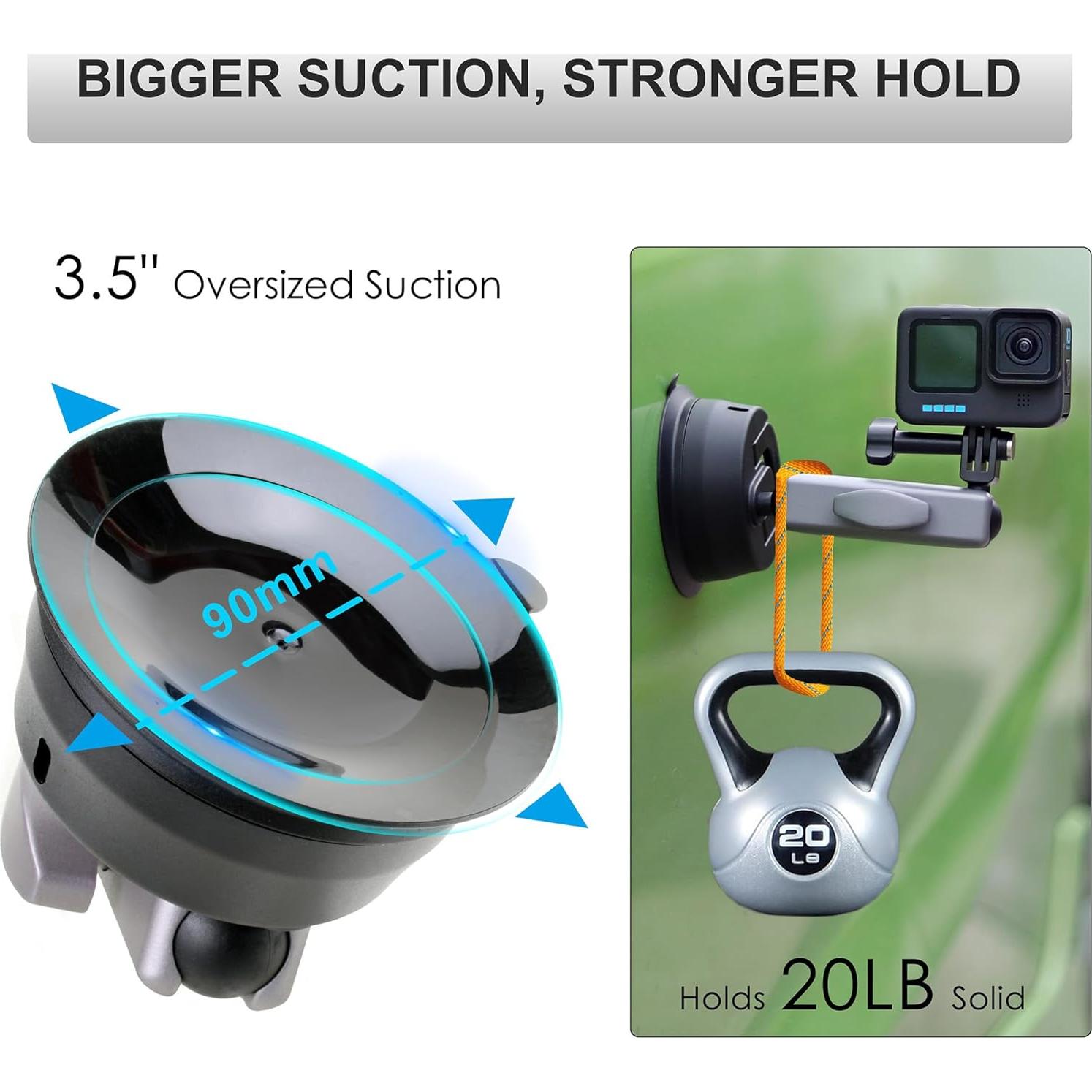 Soporte de Ventosa YALLSAME para Coche con Rotación 360°