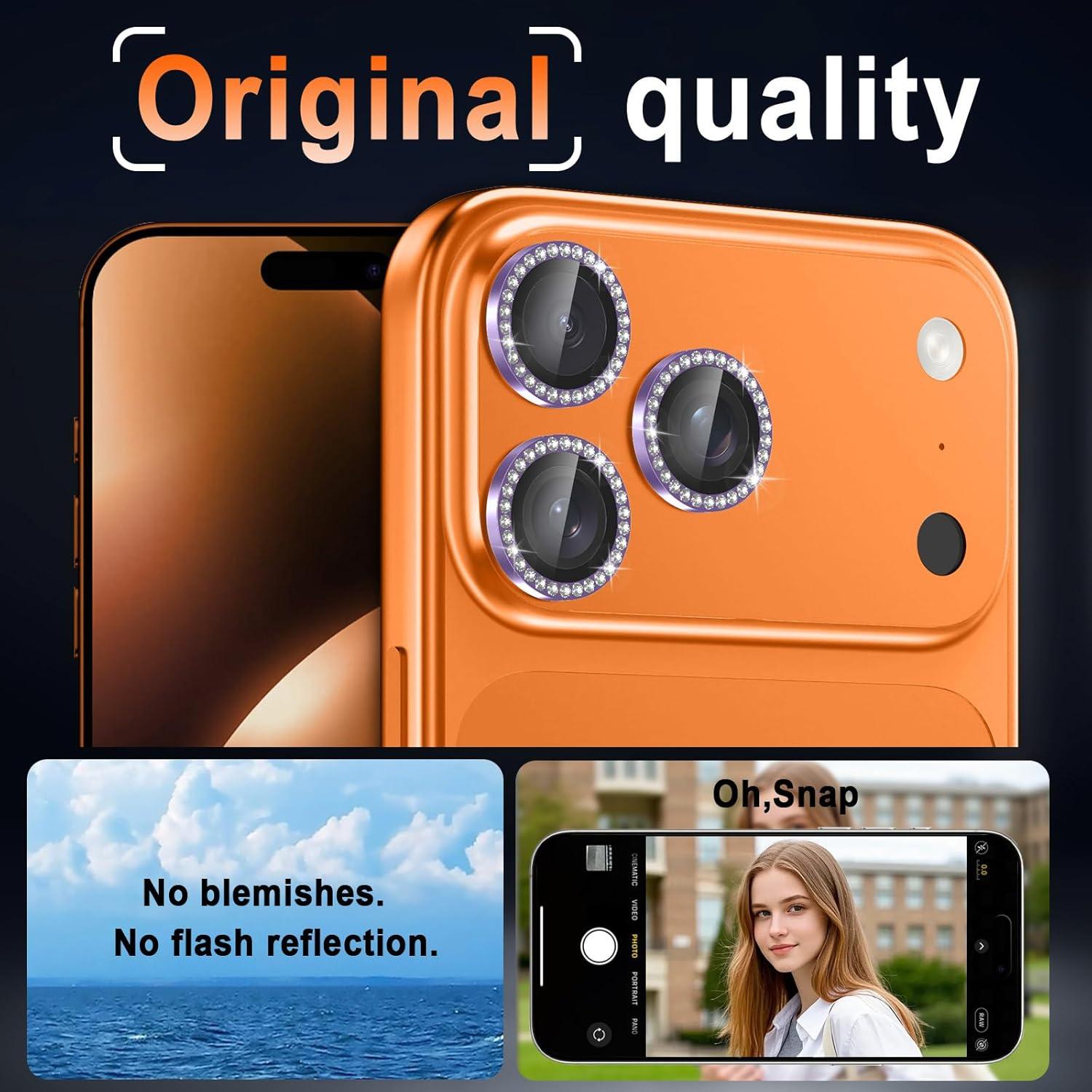 Protector de Lente de Cámara Casetego para iPhone 17 Pro Max/Pro 9H