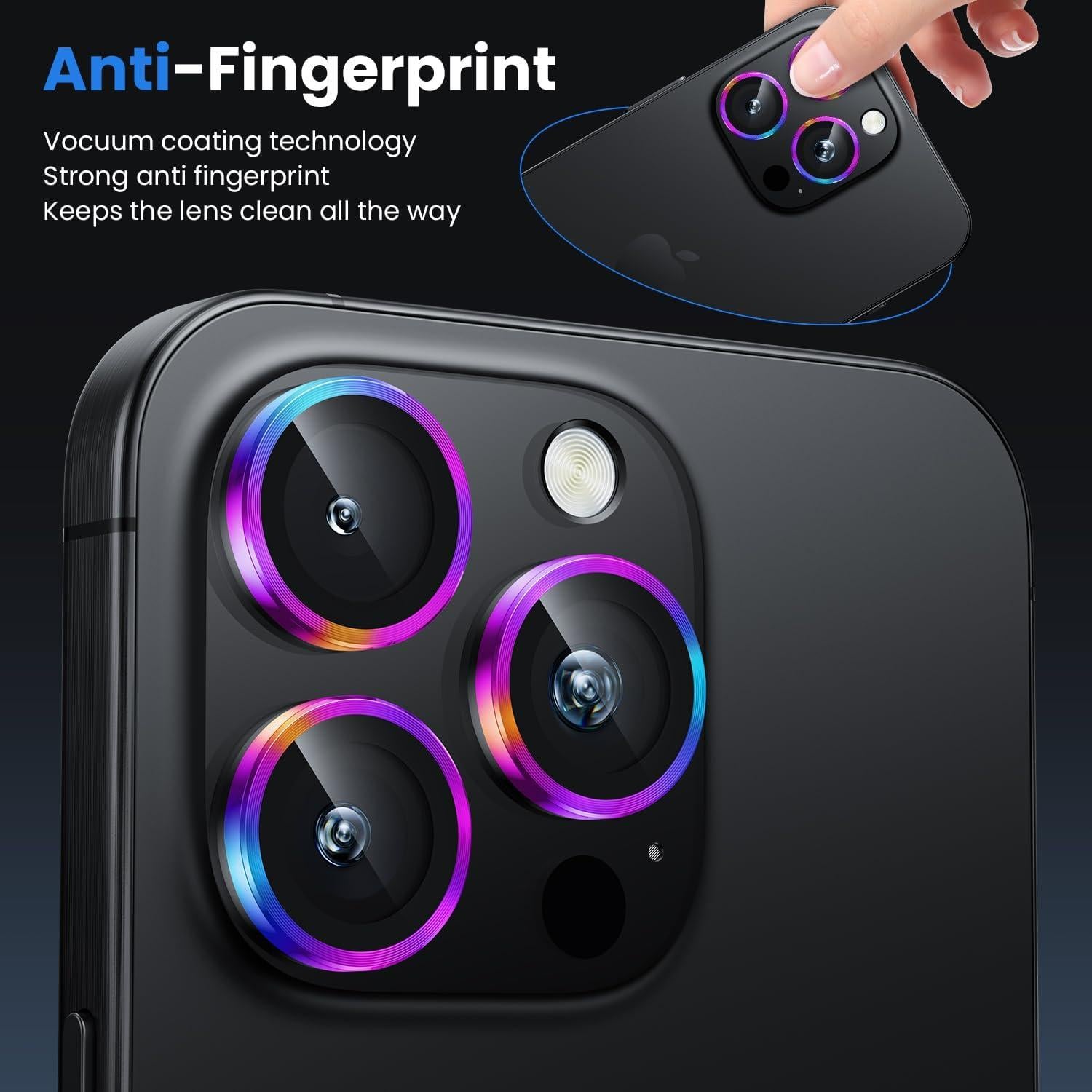 Protector de Lente de Cámara WSKEN para iPhone 16 Pro Max - Cristal Templado 9H