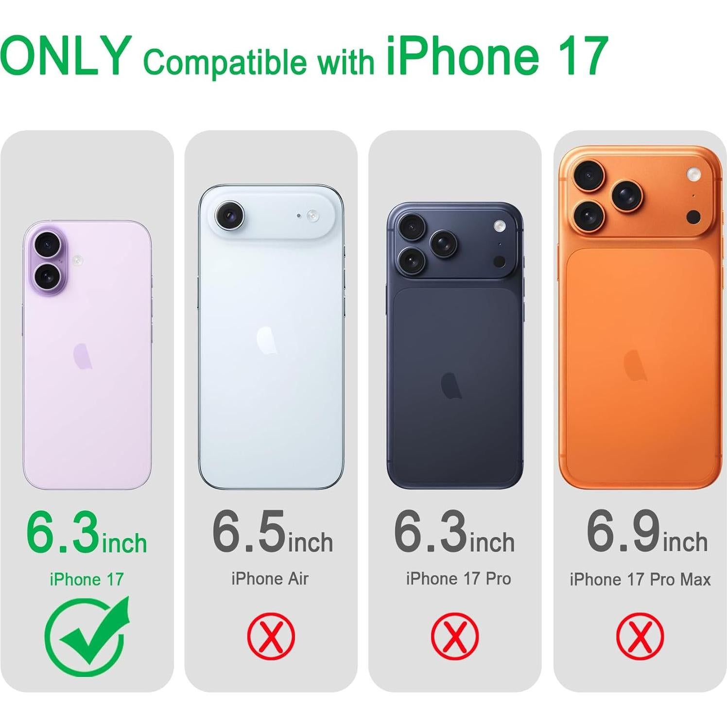 Protector de Lente de Cámara Hsefo para iPhone 17, Vidrio 9H Plata