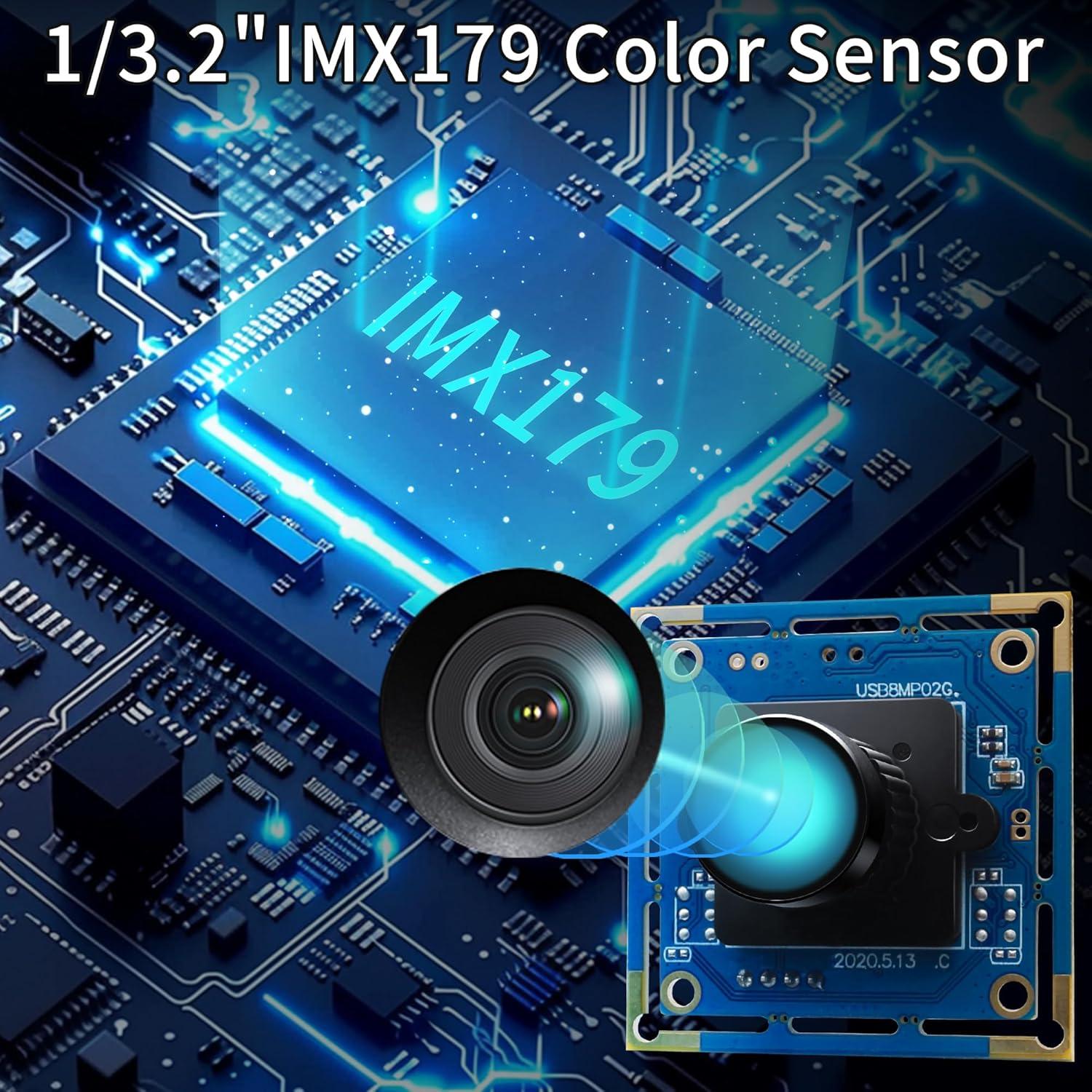 Módulo de Cámara USB 8MP ALPCAM Lente Sin Distorsión 75°