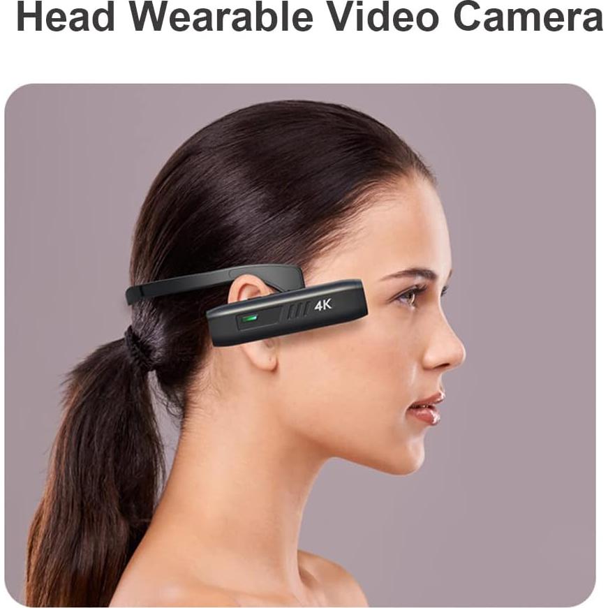 Cámara de Video Portátil 4K Camnoon con WiFi y Lente 120°