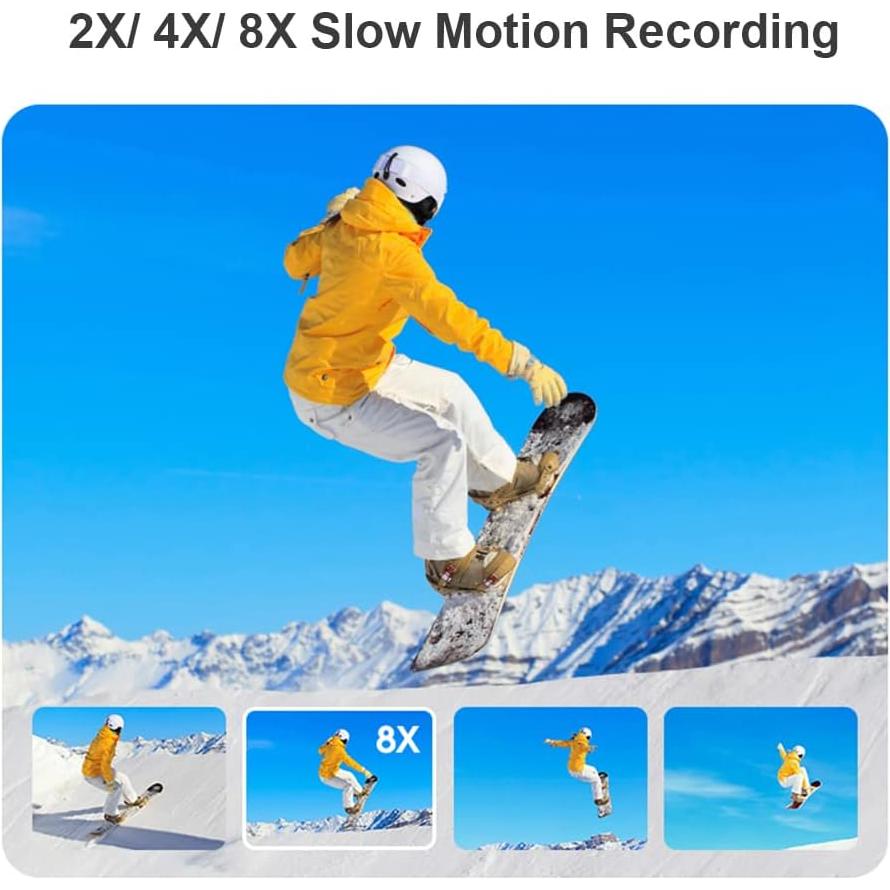 Cámara de Video Portátil 4K Camnoon con WiFi y Lente 120°