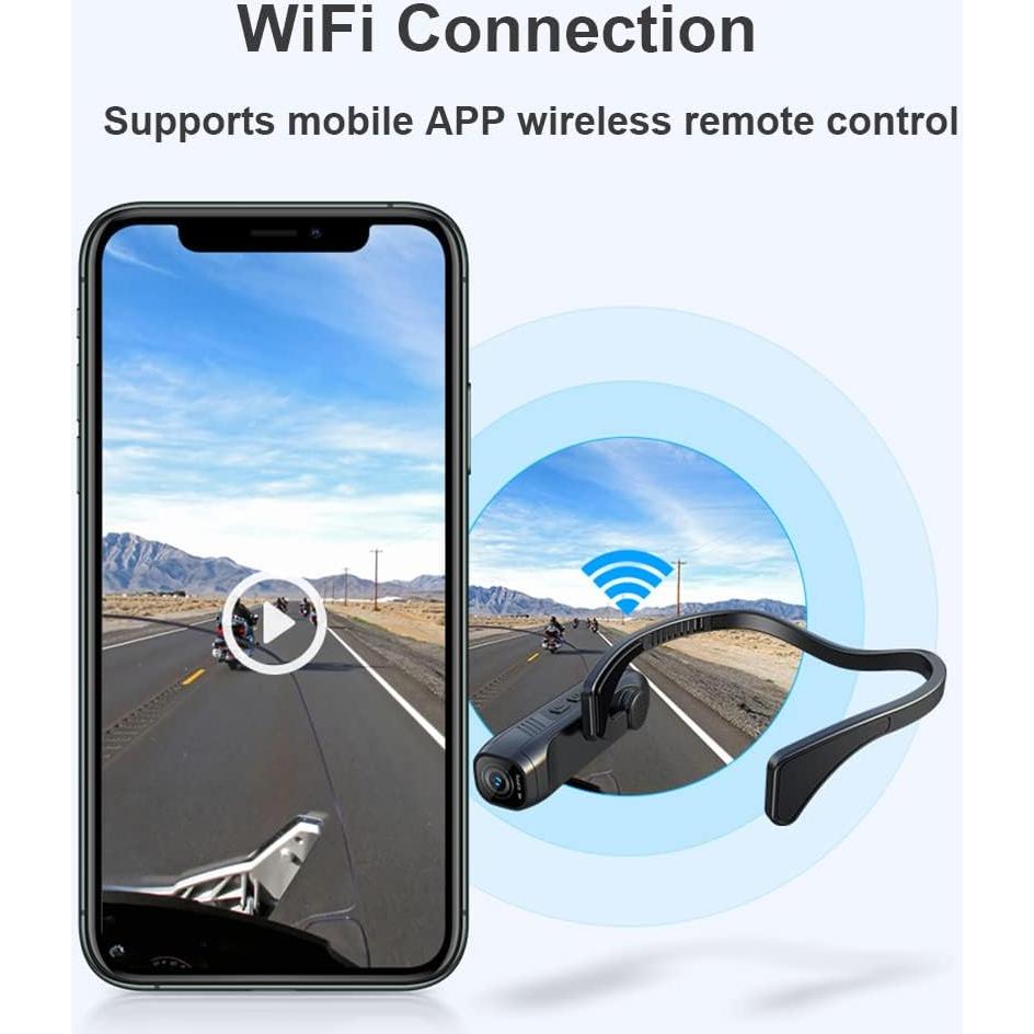 Cámara de Video Portátil 4K Camnoon con WiFi y Lente 120°