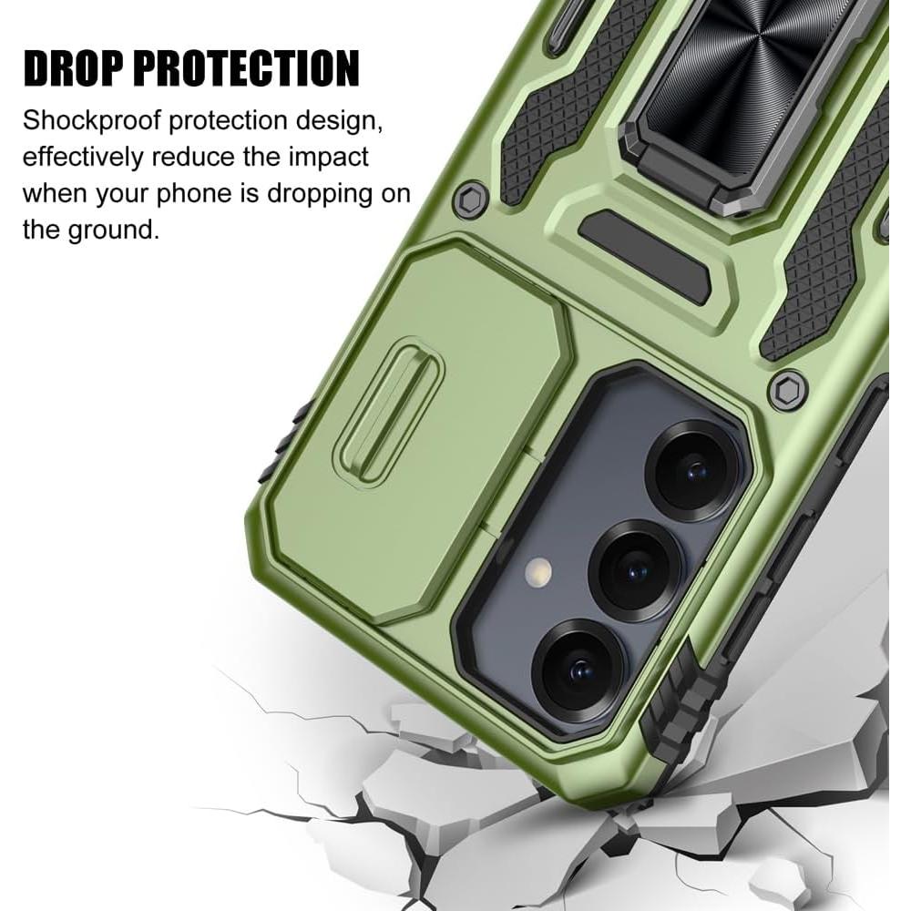 Funda para Samsung Galaxy S25 Plus SYONER Oliva con Soporte