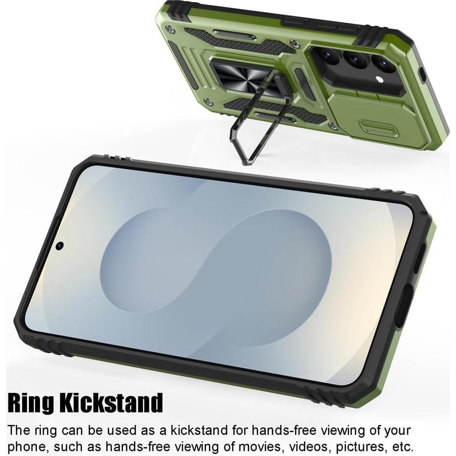 Funda para Samsung Galaxy S25 Plus SYONER Oliva con Soporte