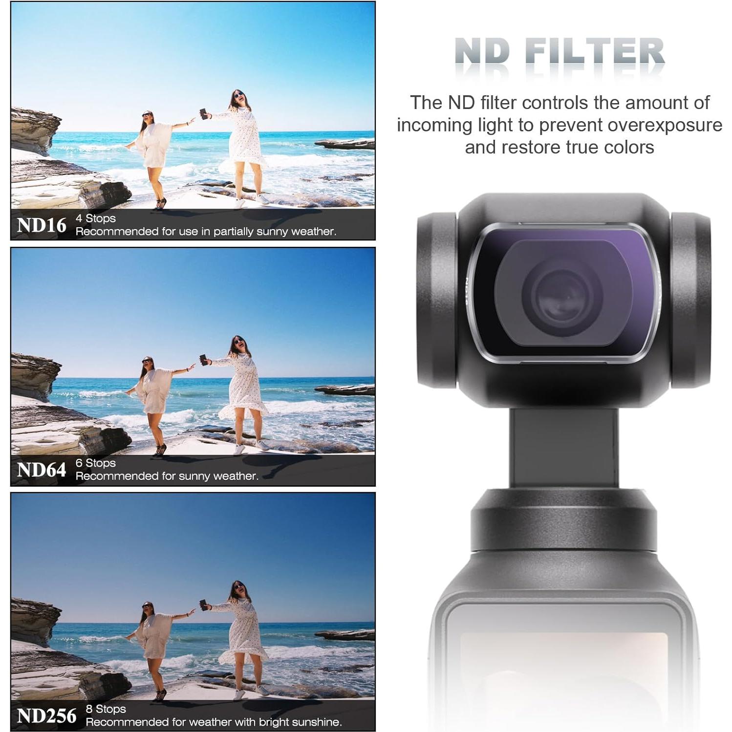 Juego de Filtros ND Black Mist para DJI Osmo Pocket 3 - 4 Pack