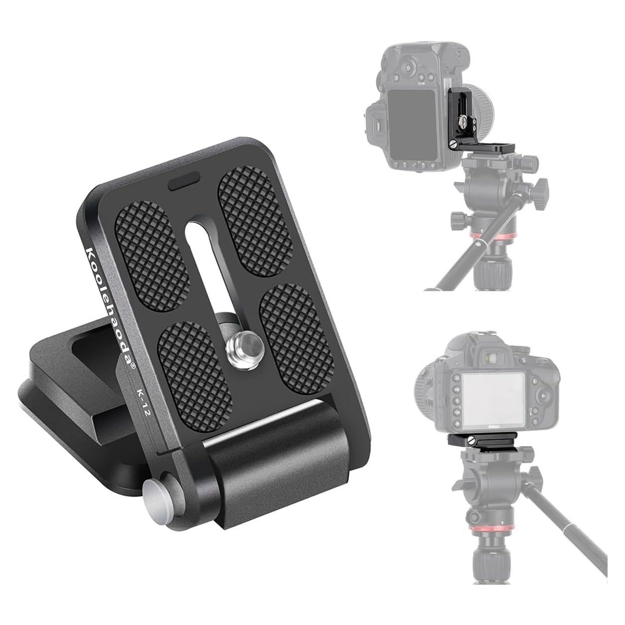 Placa de Liberación Rápida Plegable Koolehaoda K-12 para Cámara DSLR