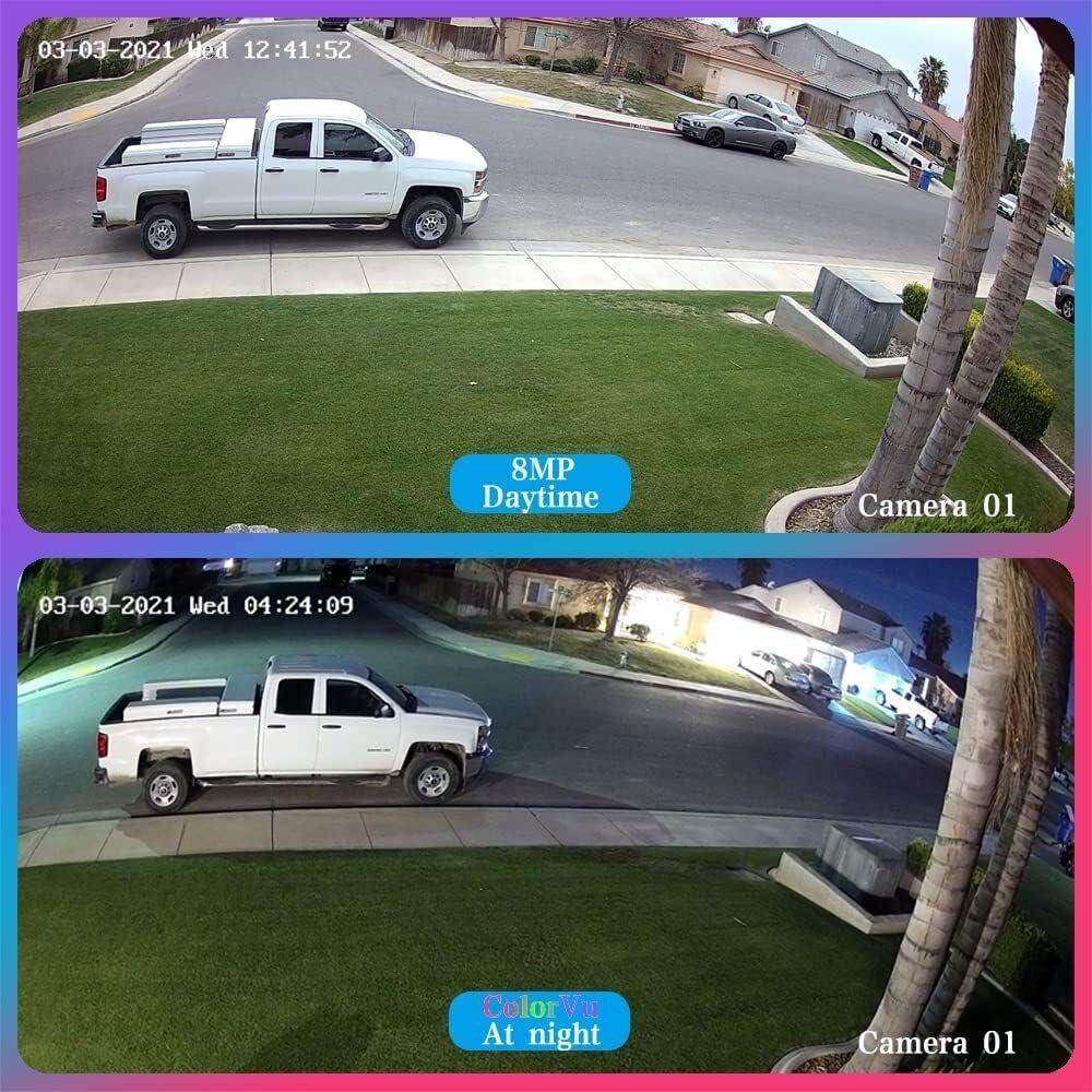 Cámara IP PoE VIKYLIN 8MP 4K Color Completo AI 30m Visión Nocturna