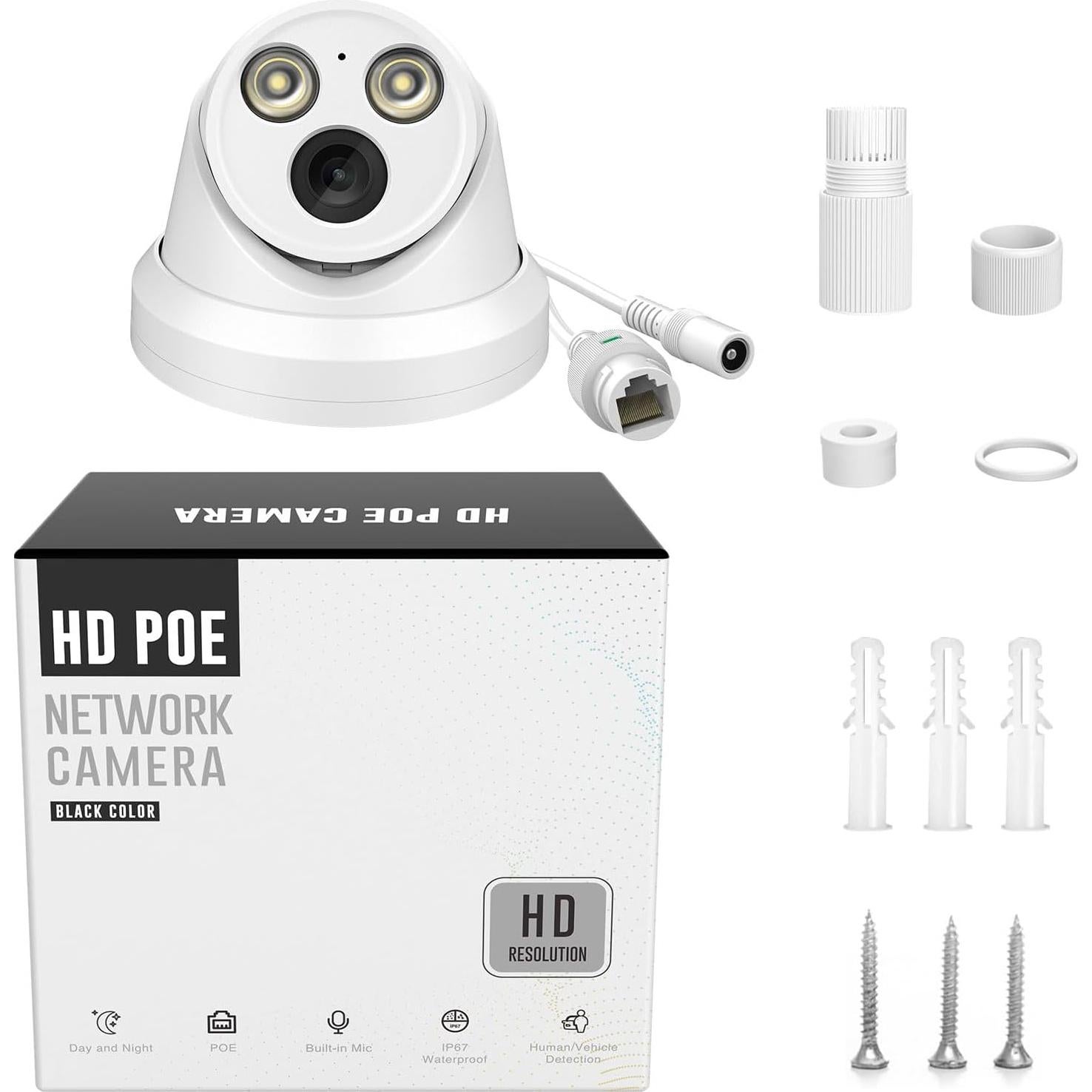 Cámara IP PoE VIKYLIN 8MP 4K Color Completo AI 30m Visión Nocturna