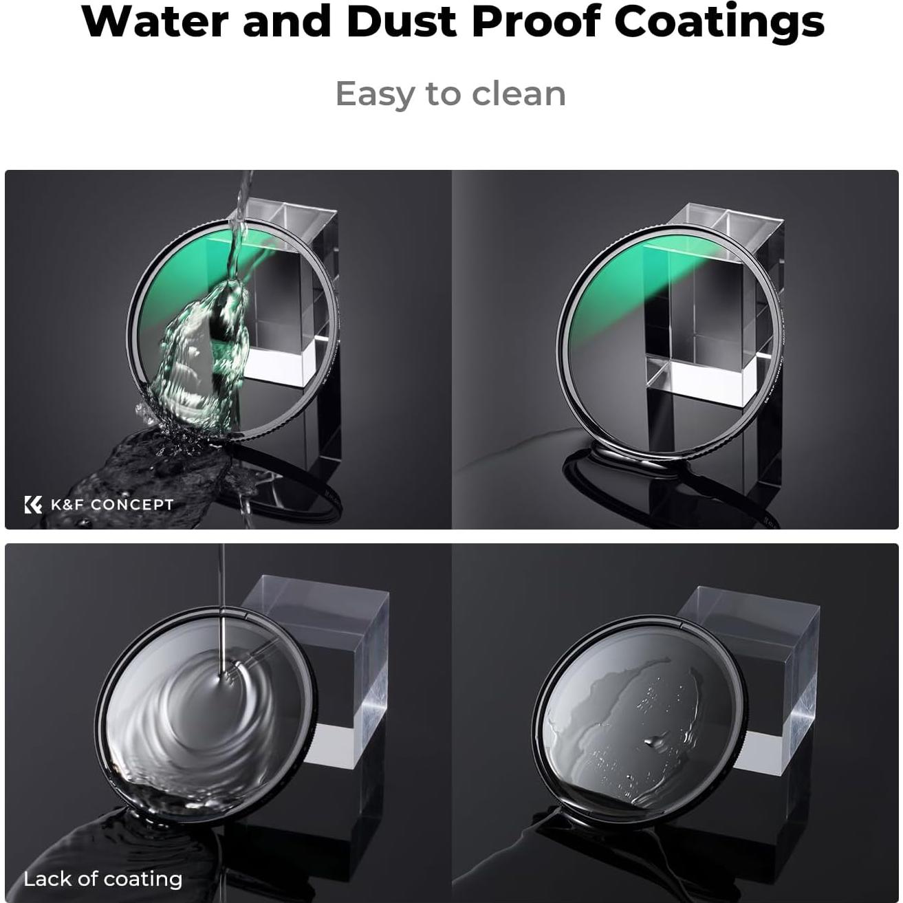 K&F CONCEPT 58mm White Pro Mist 1/4 Filter, High Definition Dreamy Soft White Diffusion Filter with 28 Layer Coatings Waterproof Scratch Resistant for Portrait/Video/Vlog Photography (Nano-X Series)