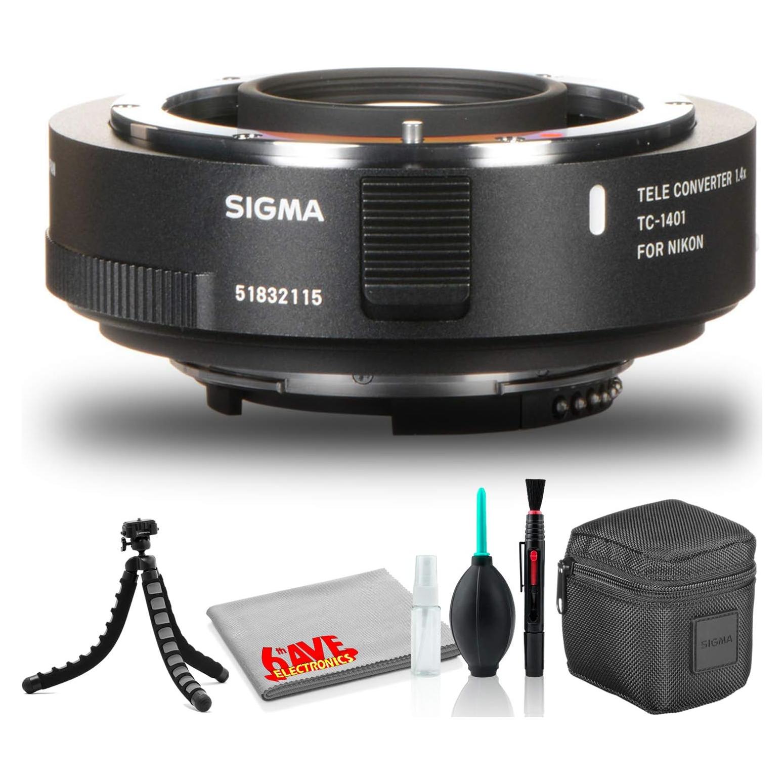 Teleconvertidor Sigma TC-1401 1.4x para Nikon F con Accesorios