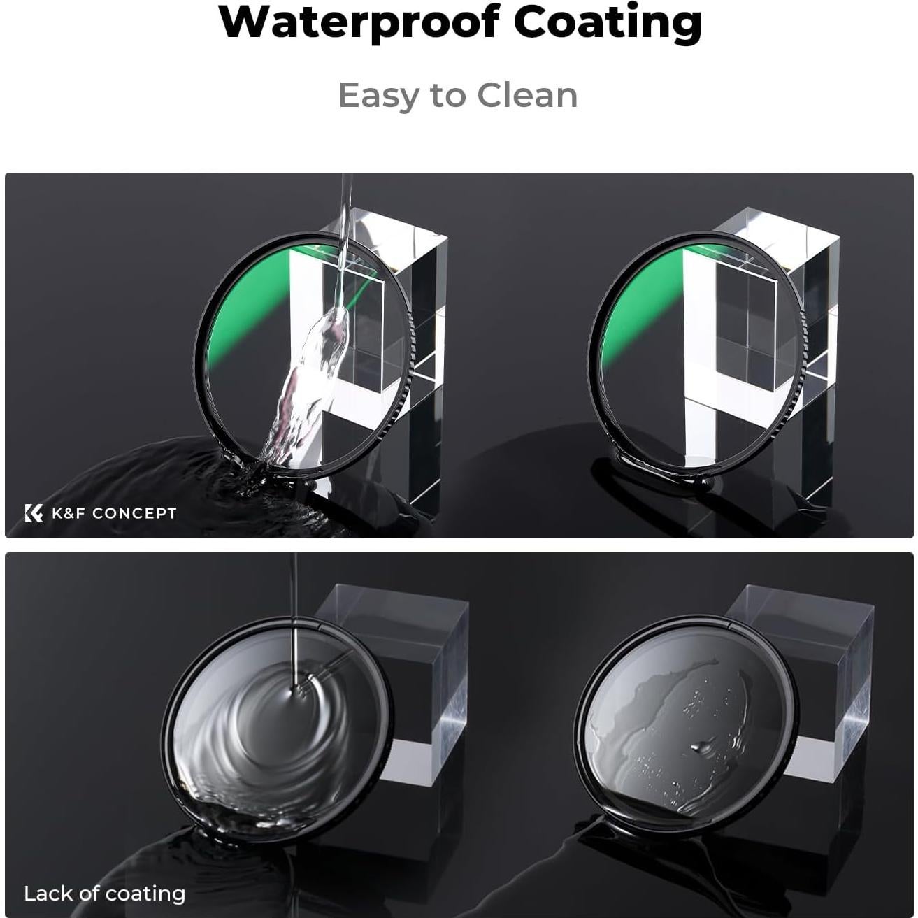 Filtro de Lente K&F Concept 55mm CPL UV ND1000 Kit