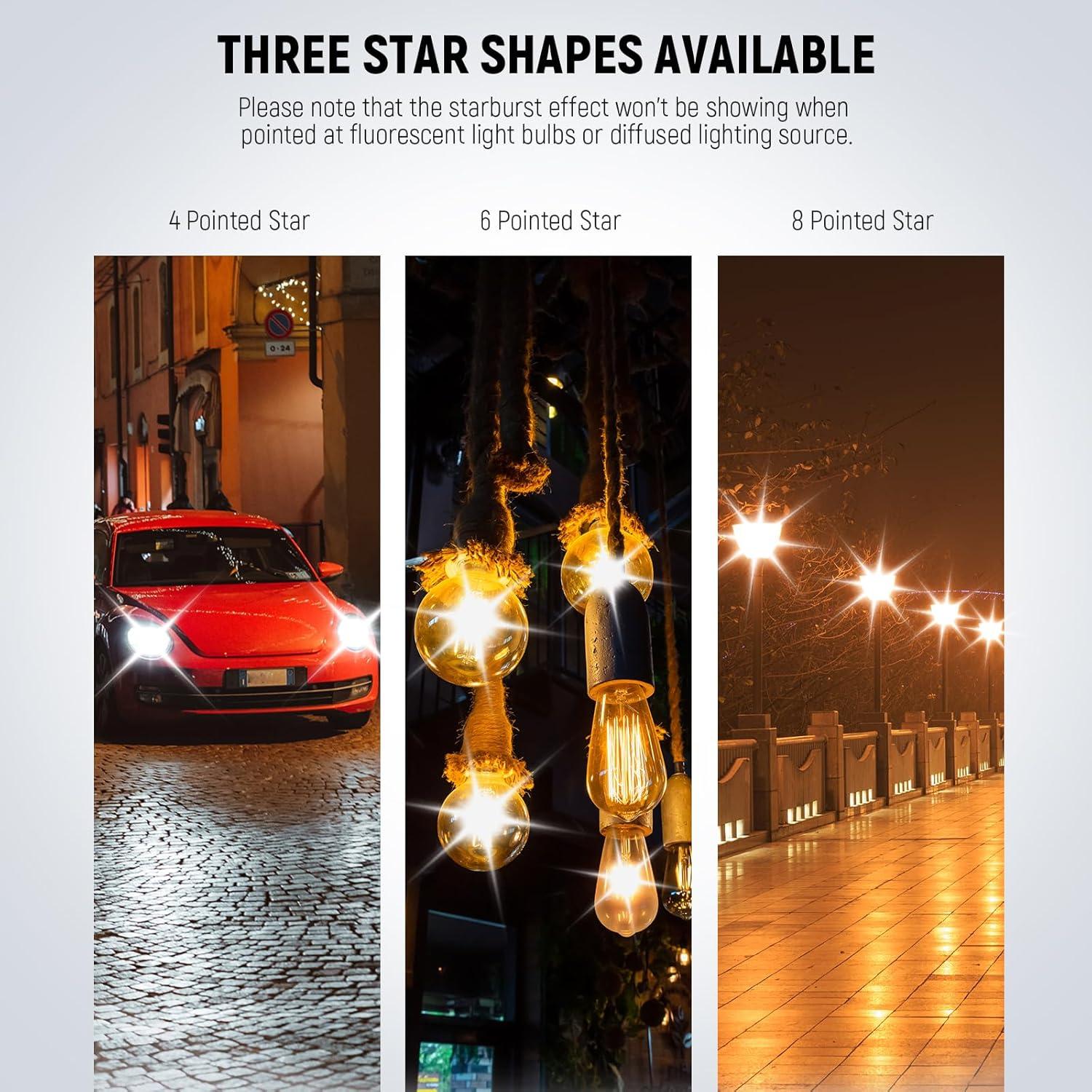 Filtro de Estrella NEEWER 58mm 4/6/8 Puntas HD Aluminio