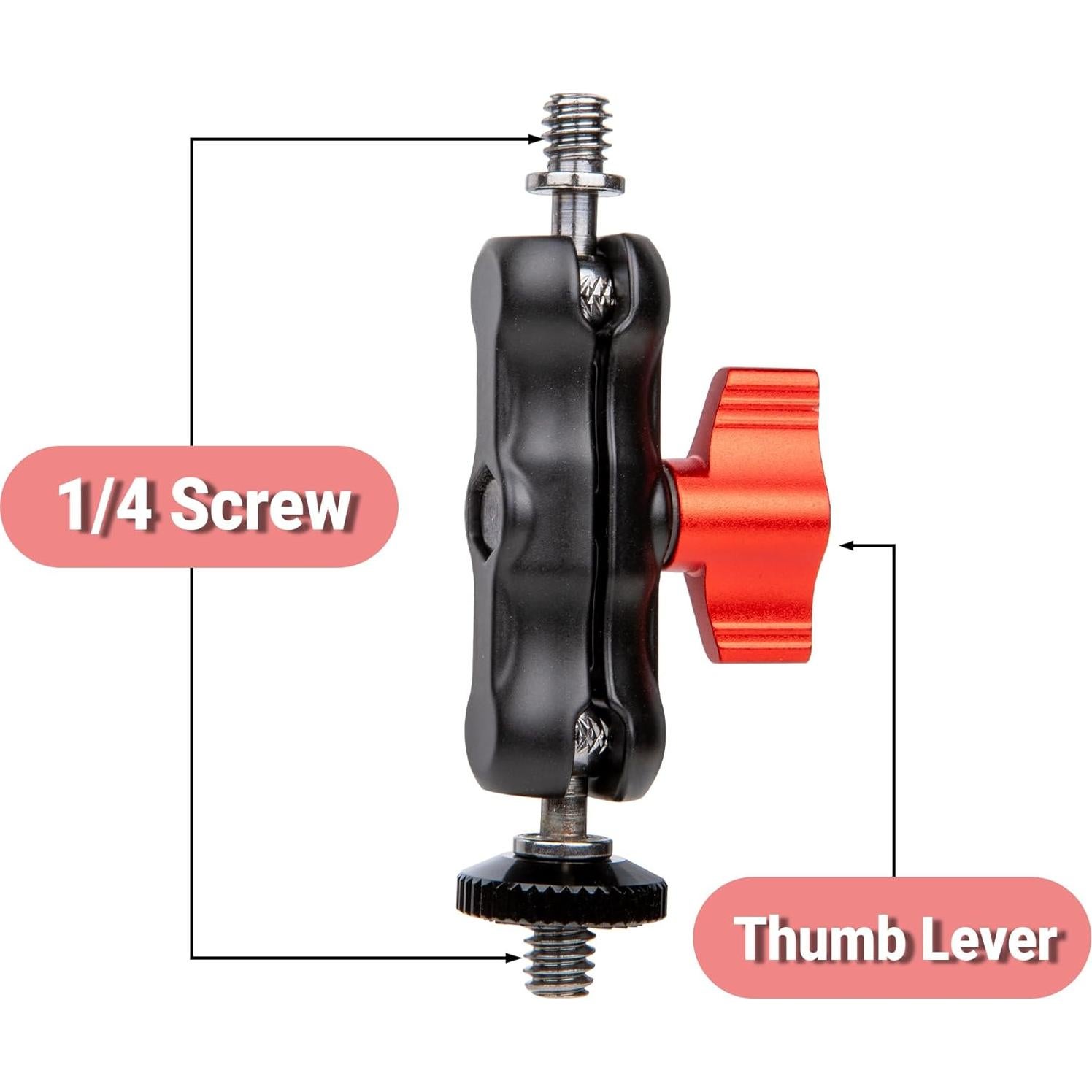 Mini Brazo Mágico Clamp Doble Cabeza LinkWheres 7.8cm