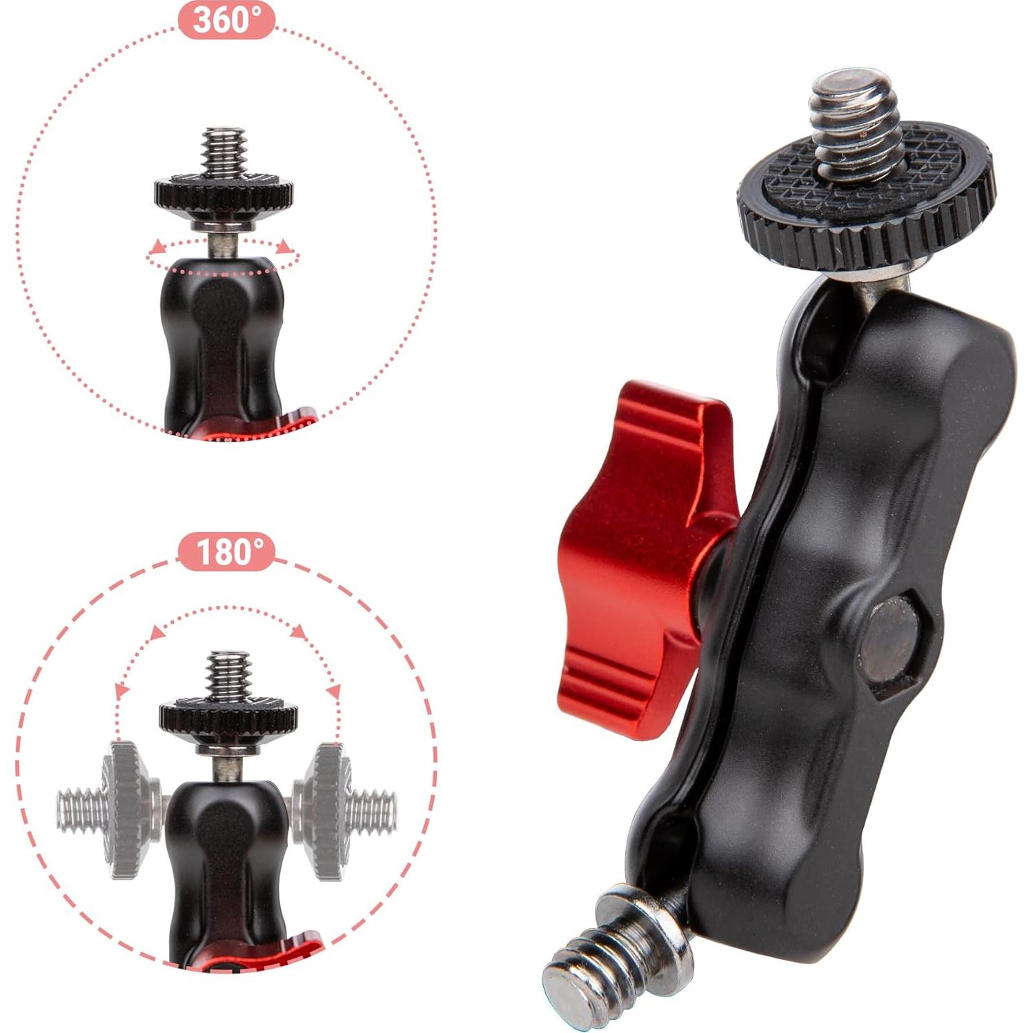 Mini Brazo Mágico Clamp Doble Cabeza LinkWheres 7.8cm