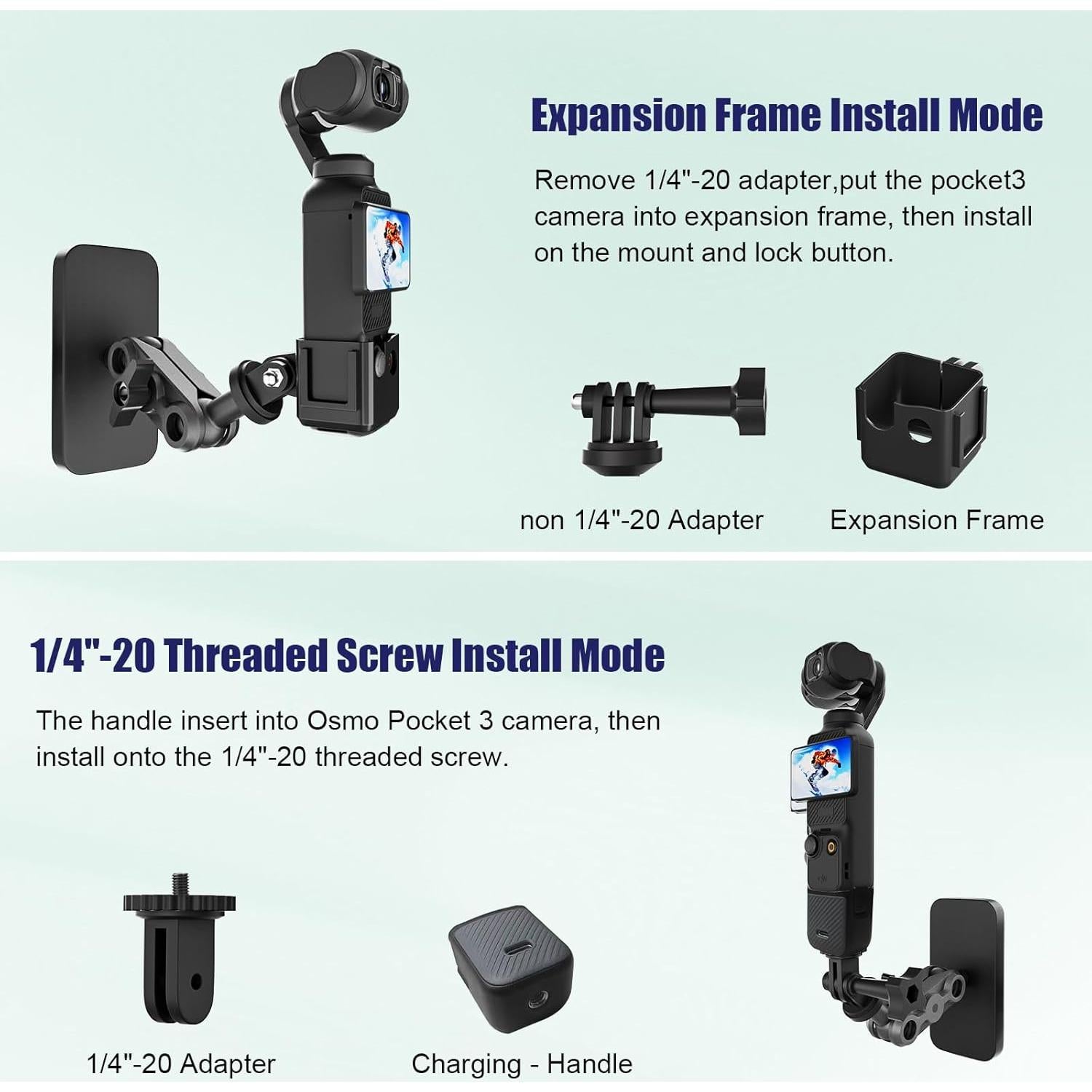 Soporte Magnético Ajustable 360° Mippko para DJI Osmo Pocket 3