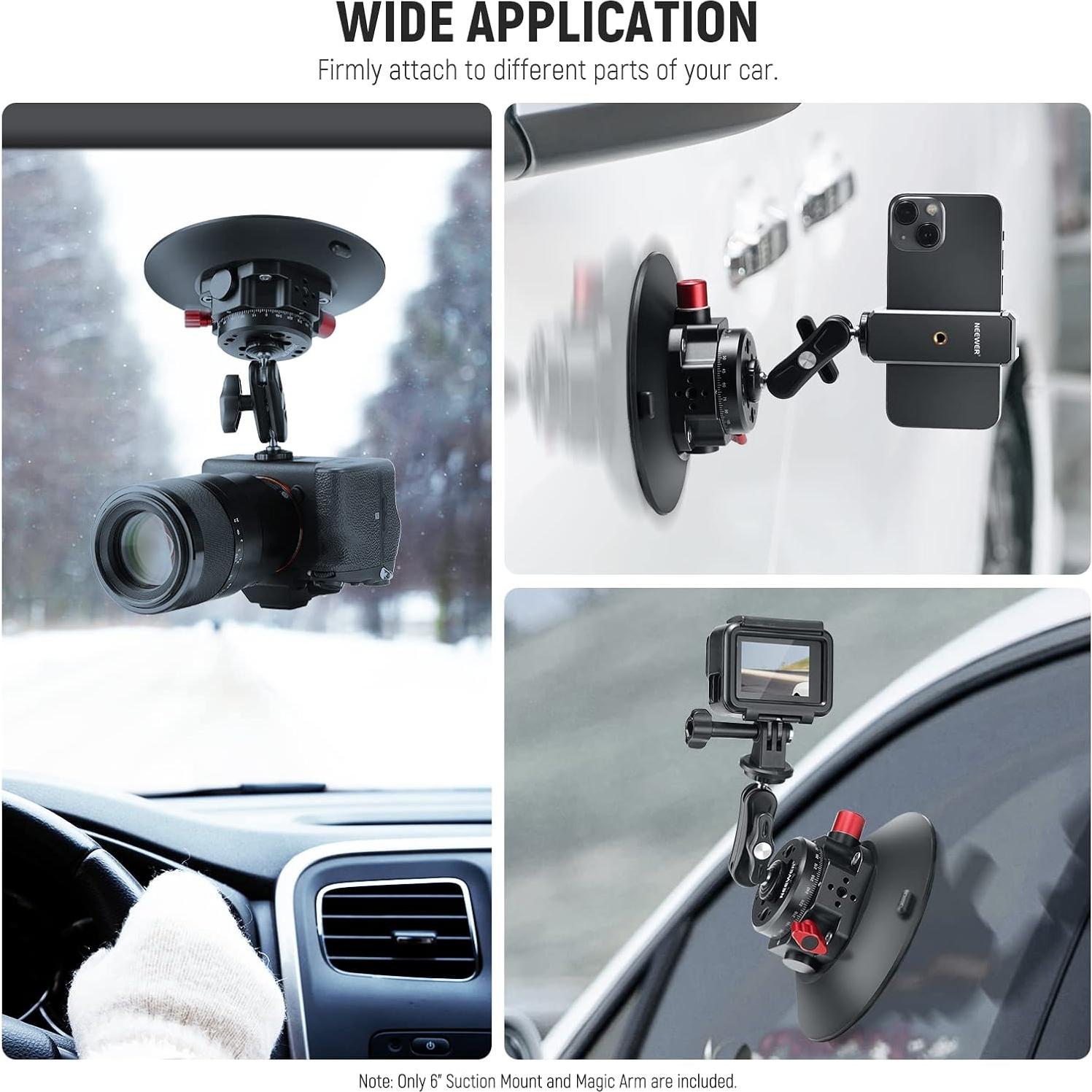 Soporte de Succión NEEWER 6" con Brazo Mágico para Cámara