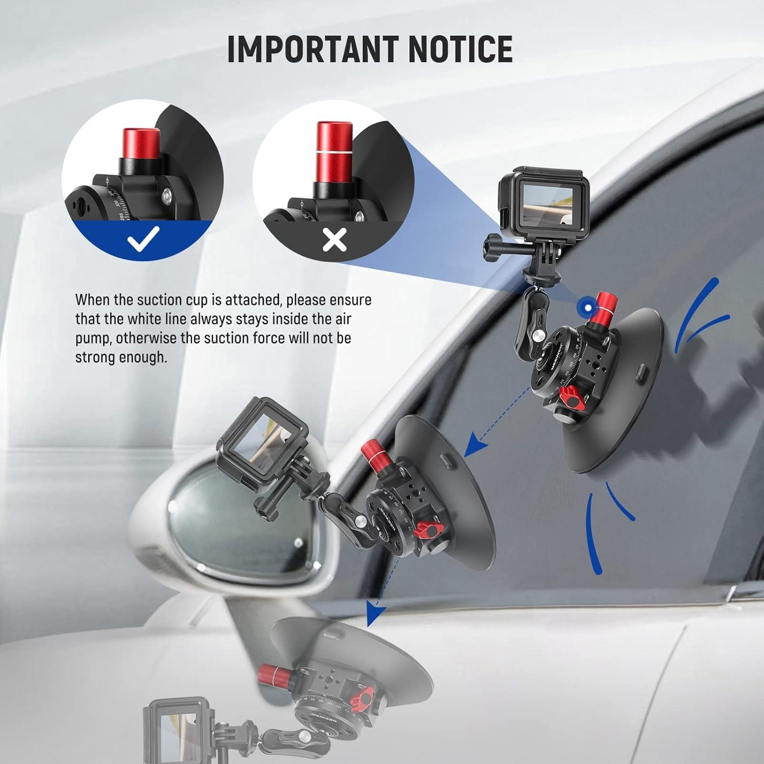 Soporte de Succión NEEWER 6" con Brazo Mágico para Cámara