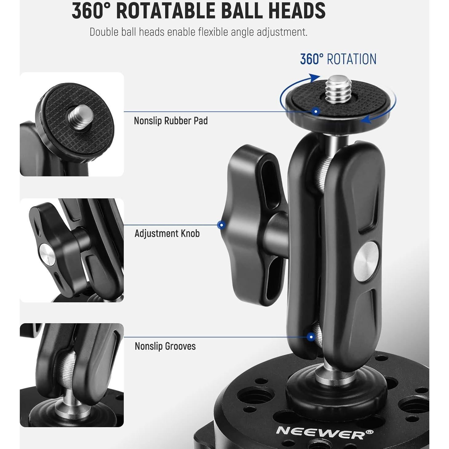 Soporte de Succión NEEWER 6" con Brazo Mágico para Cámara