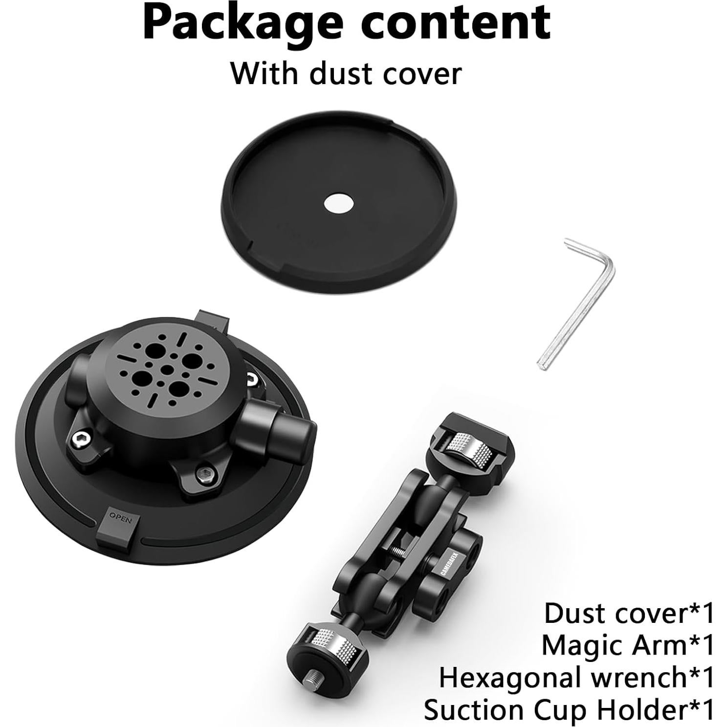 Soporte de Ventosa para Cámara CAMEDAFLX 11.4 cm Ajustable