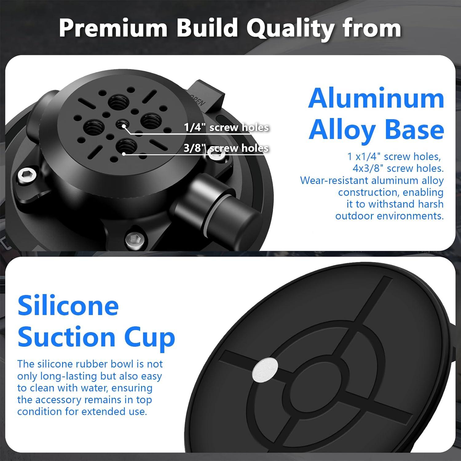 Soporte de Ventosa para Cámara CAMEDAFLX 11.4 cm Ajustable