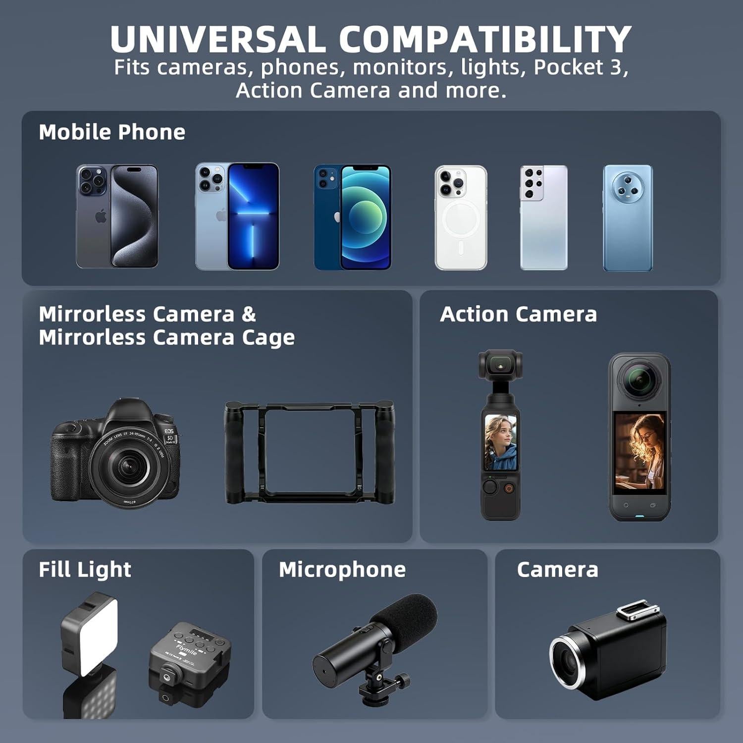 Soporte de Brazo Mágico BRDRC 24.9 cm para Cámara y Teléfono