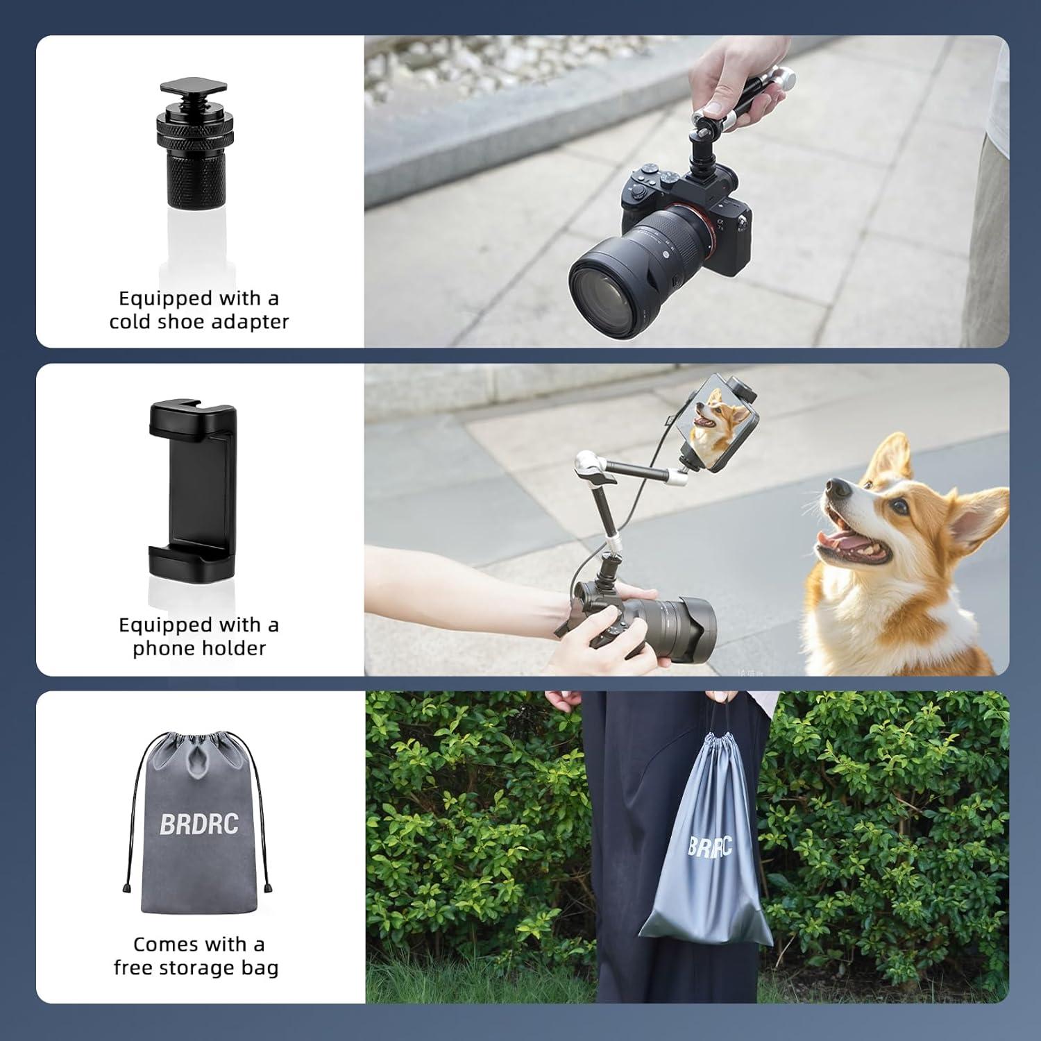 Soporte de Brazo Mágico BRDRC 24.9 cm para Cámara y Teléfono