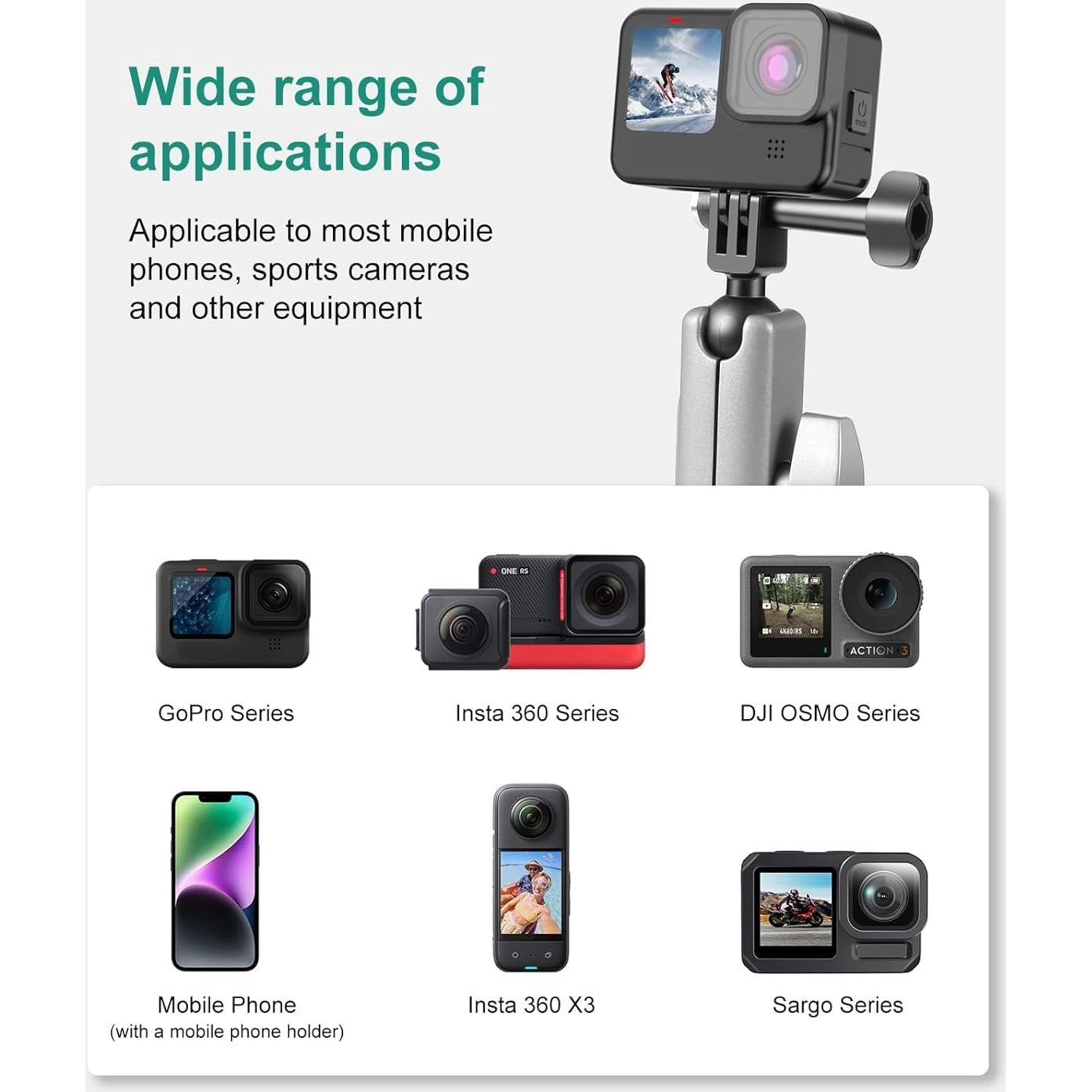 Soporte de Ventosa PULUZ para Cámara y Teléfono Ajustable 360°