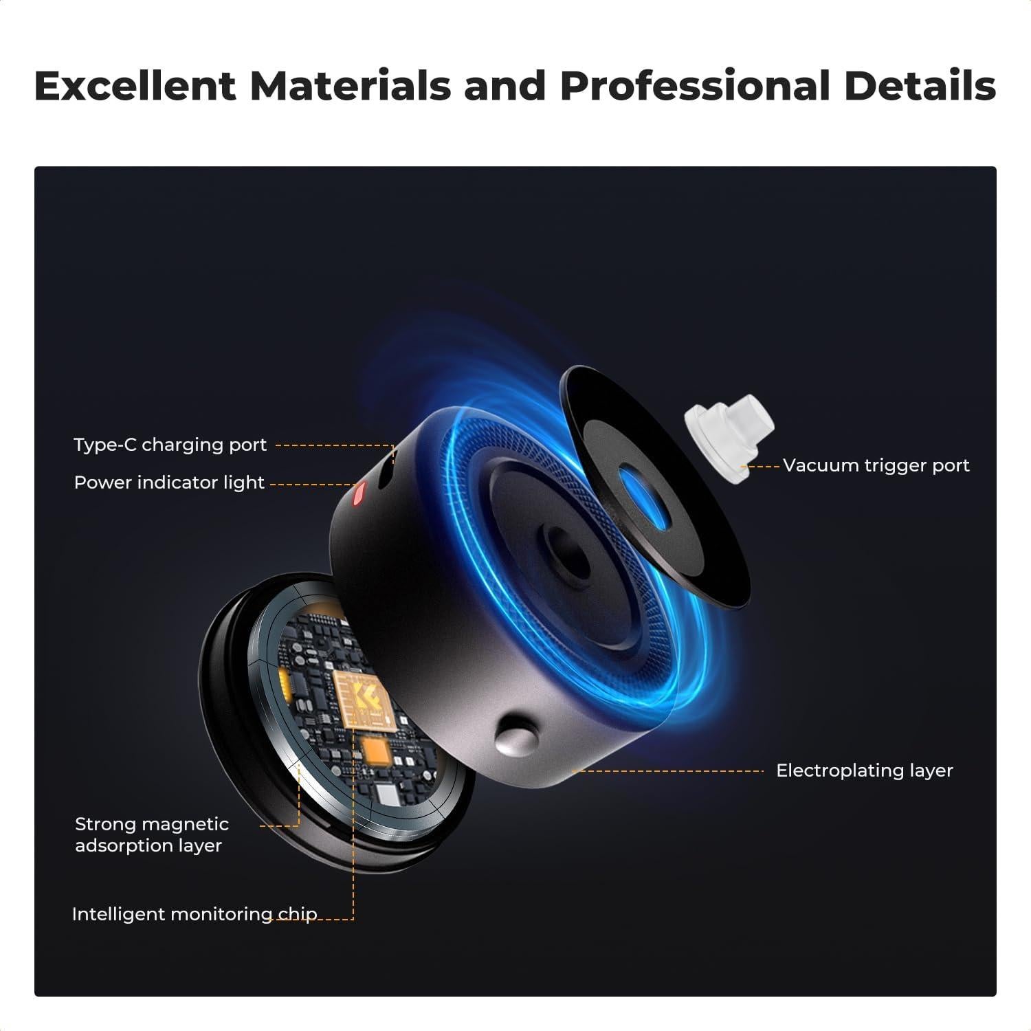 Soporte Magnético de Vacío K&F Concept para DJI Osmo Pocket 3