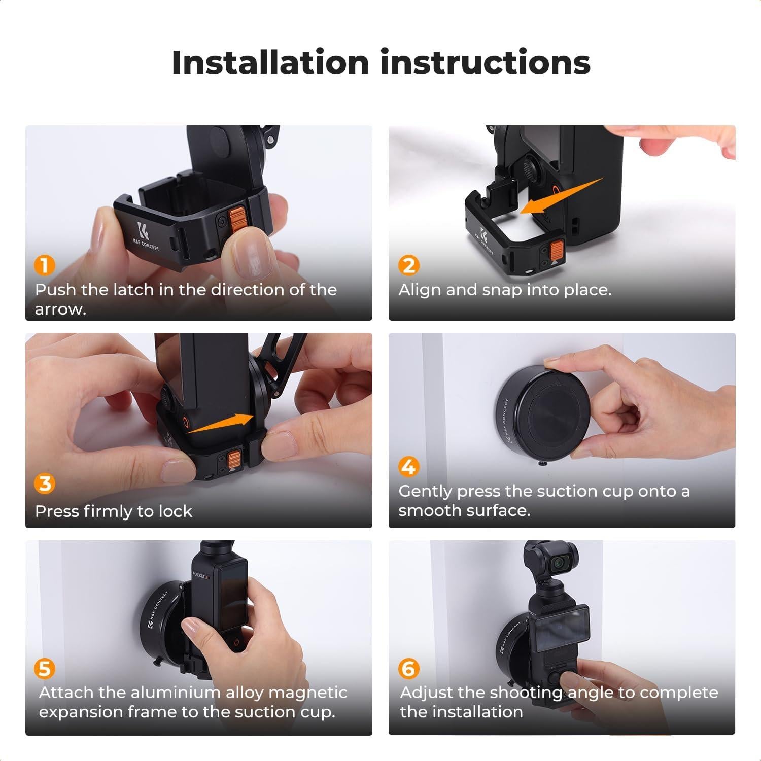 Soporte Magnético de Vacío K&F Concept para DJI Osmo Pocket 3