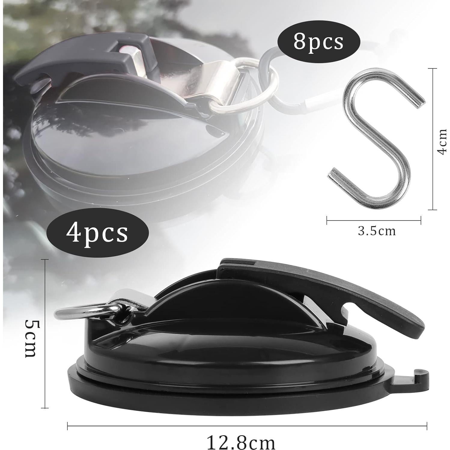 Ventosas de Succión OCR 4 Pack Alta Resistencia 11.5x4.5cm