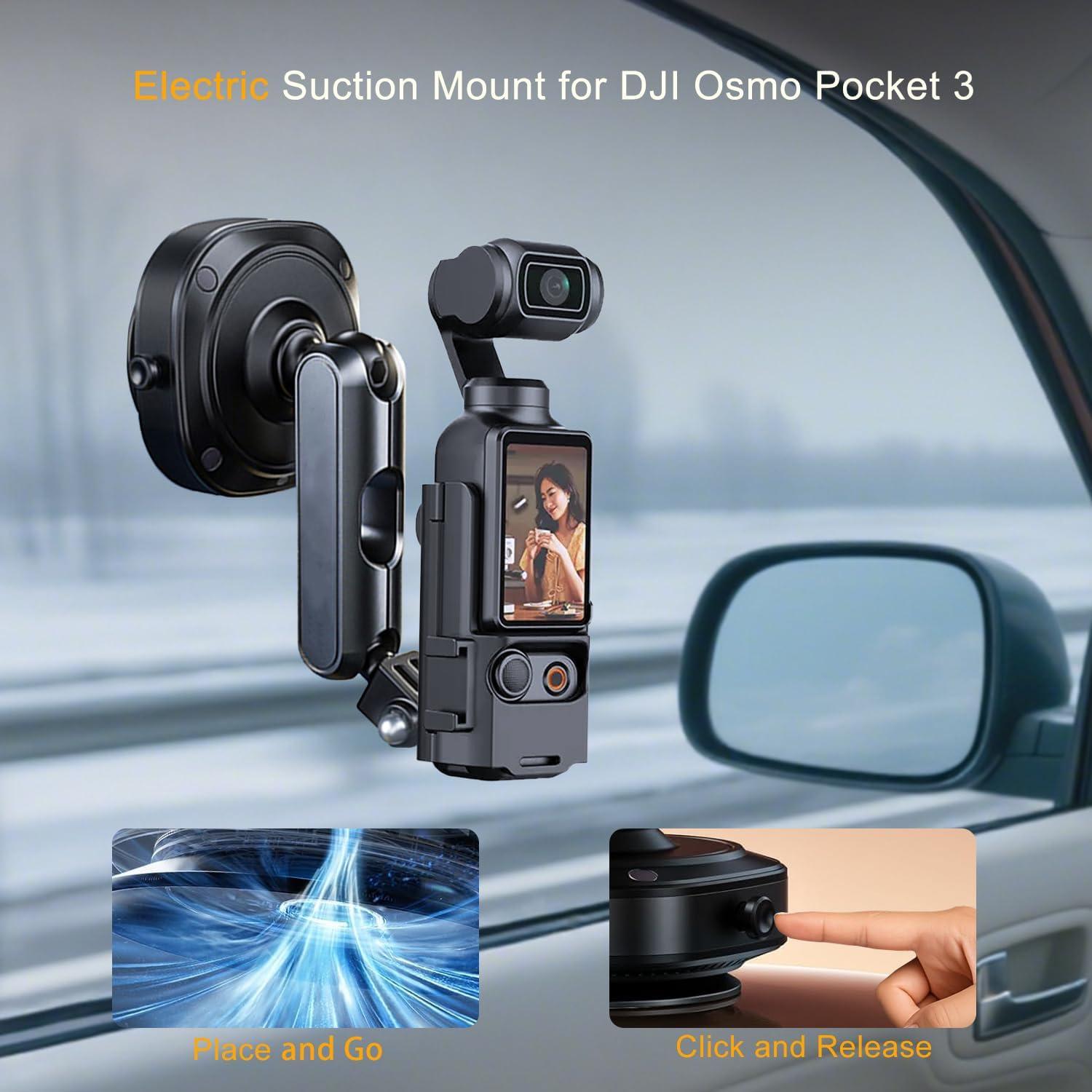 Soporte de Ventosa Eléctrico Jkoailiwi para DJI Osmo Pocket 3