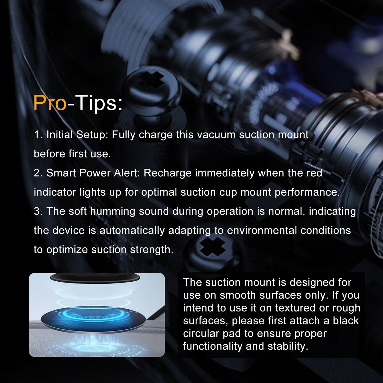 Soporte de Ventosa Eléctrico Jkoailiwi para DJI Osmo Pocket 3