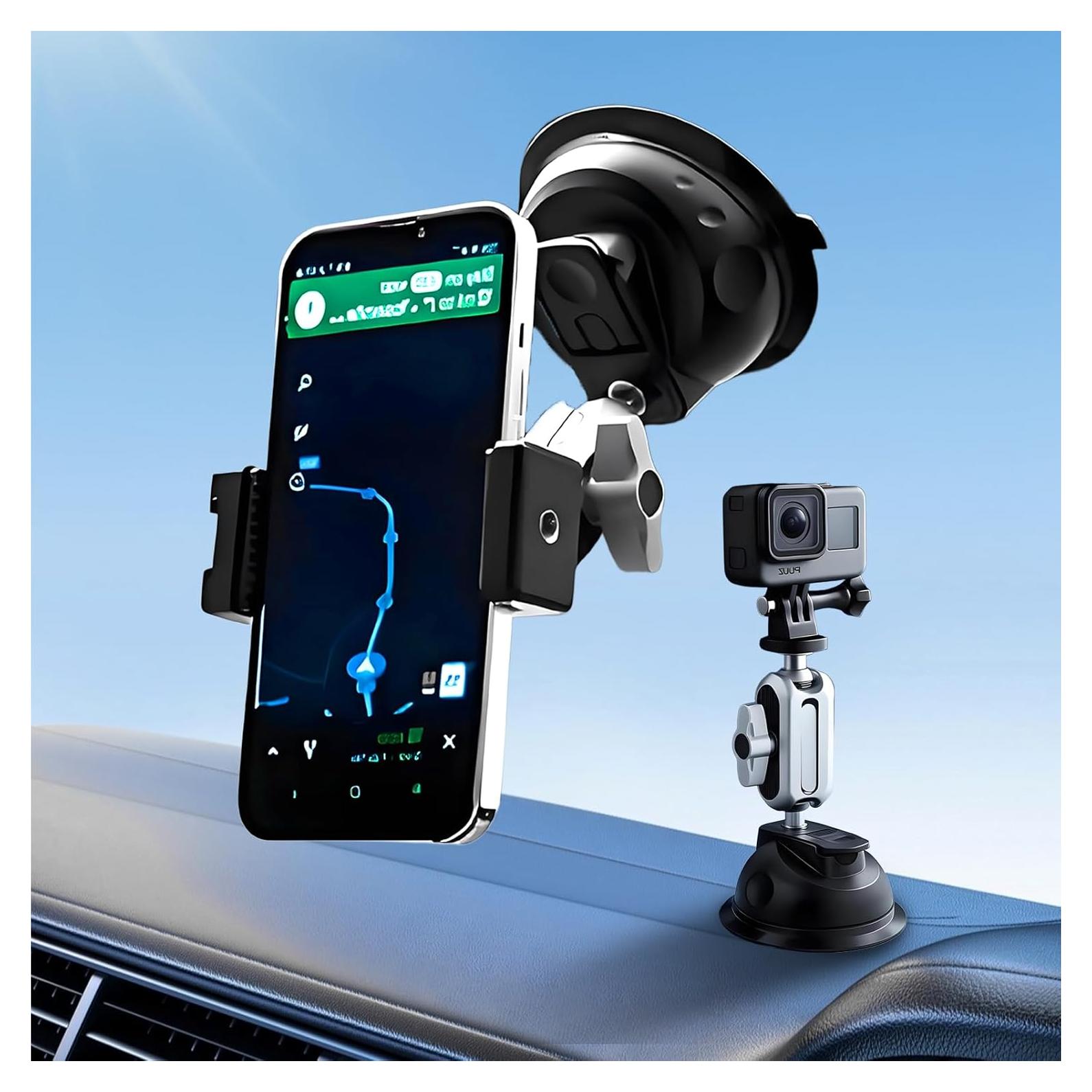 Soporte de Teléfono para Coche MIOLOE con Ventosa 360° Negro