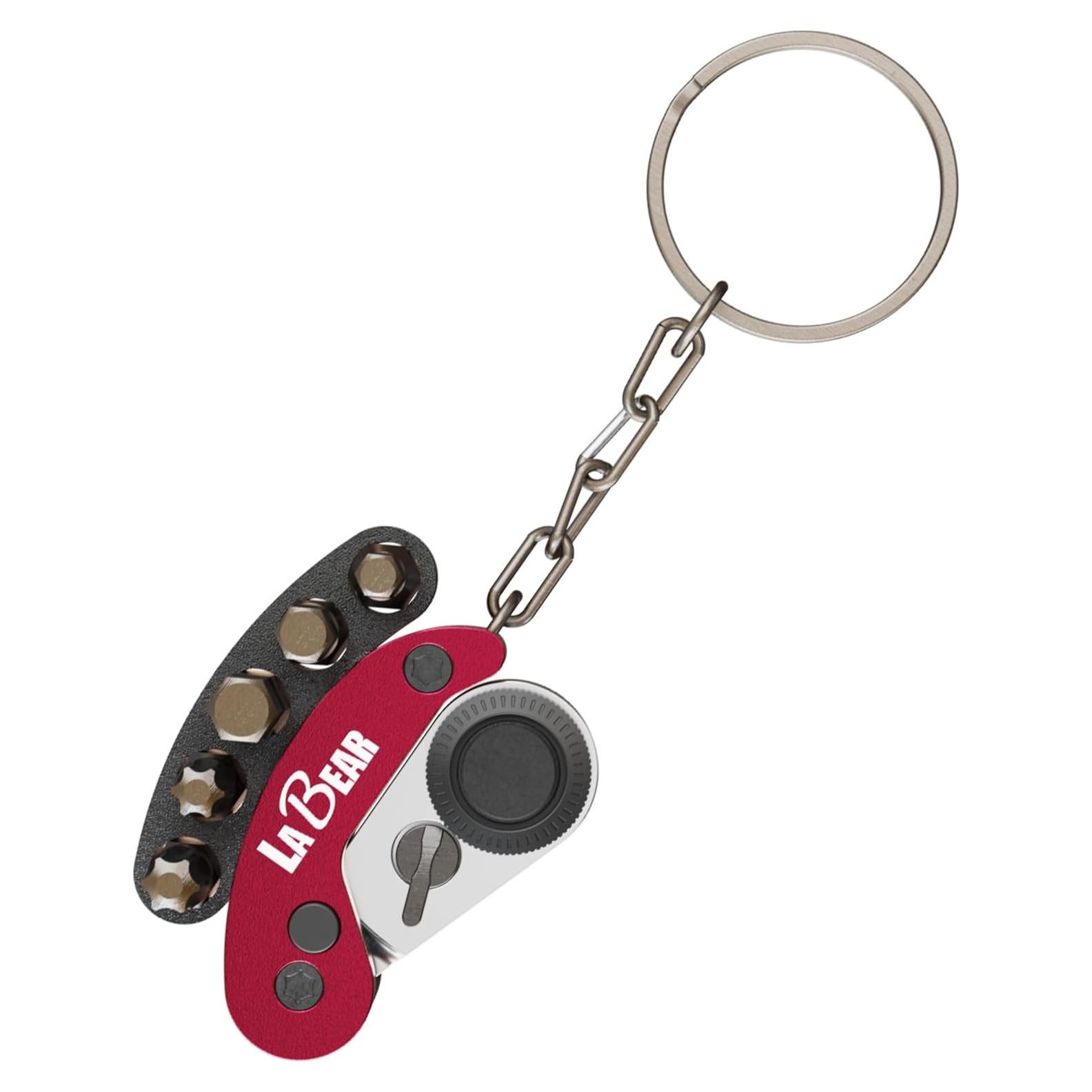 Juego de Llaves de Carraca Mini LABEAR 6 Piezas Rojo